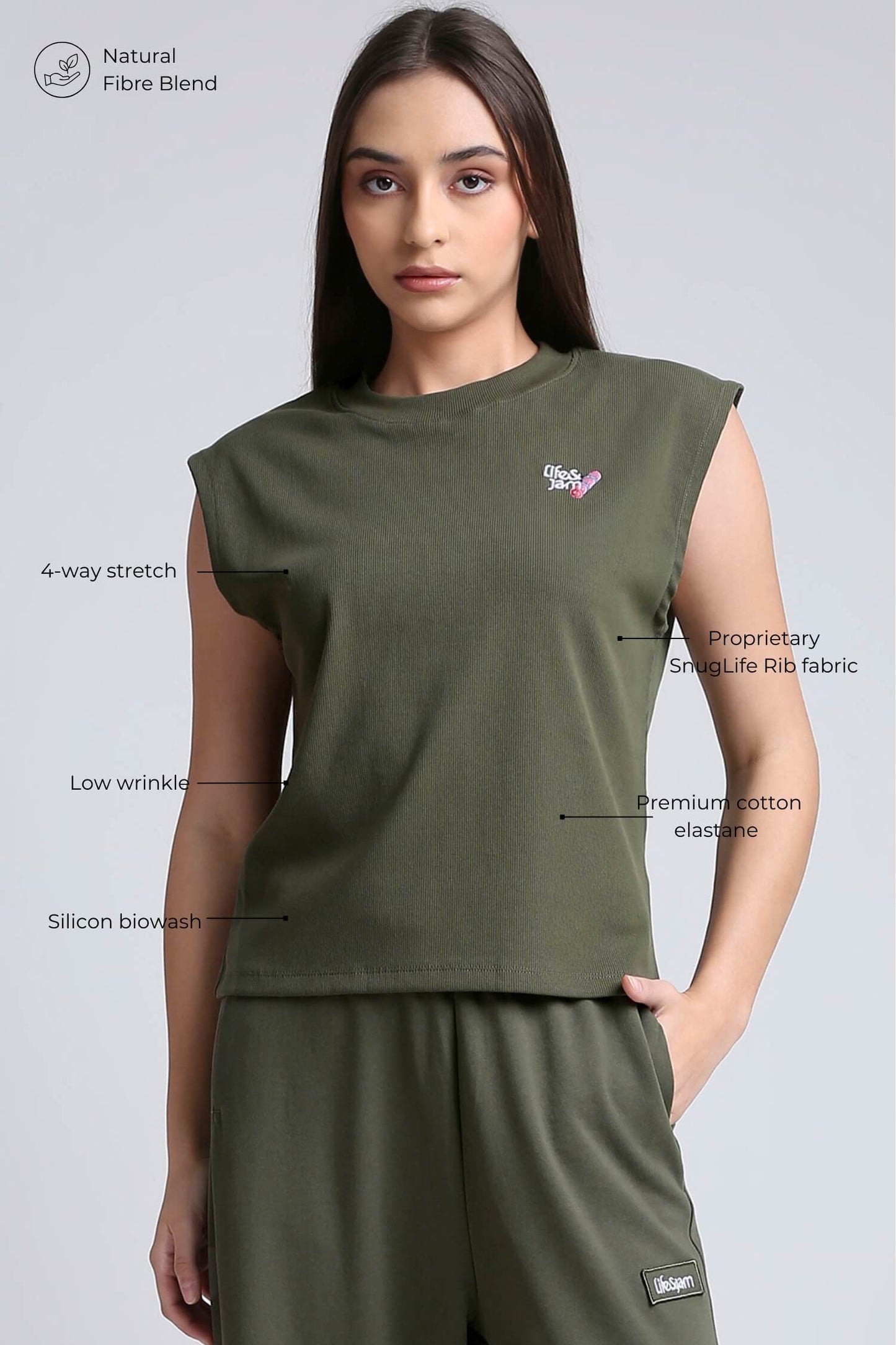 Yoga Girl Box Tank in Soul Green