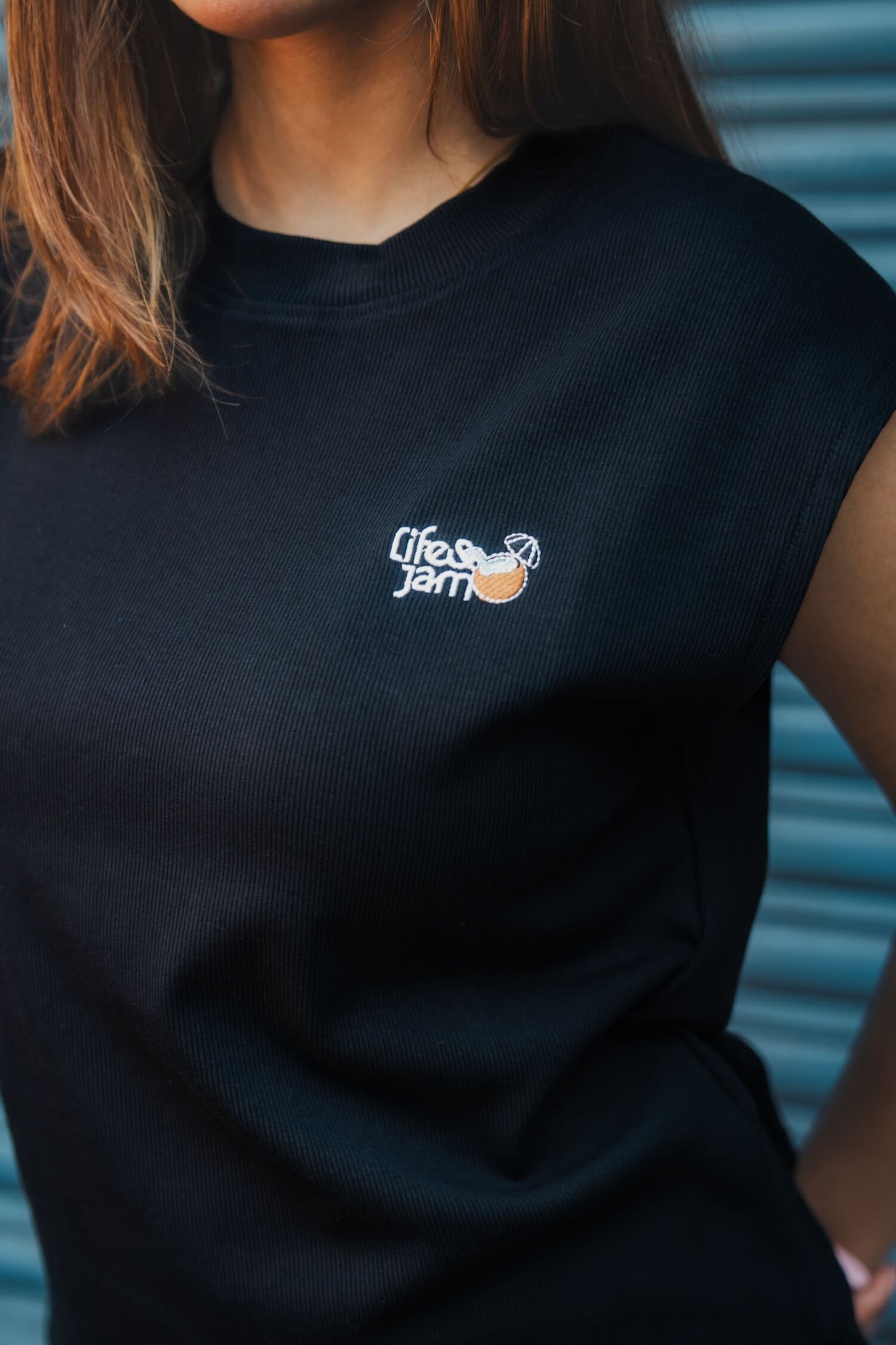 Coconuts For You Box Tank in True Black