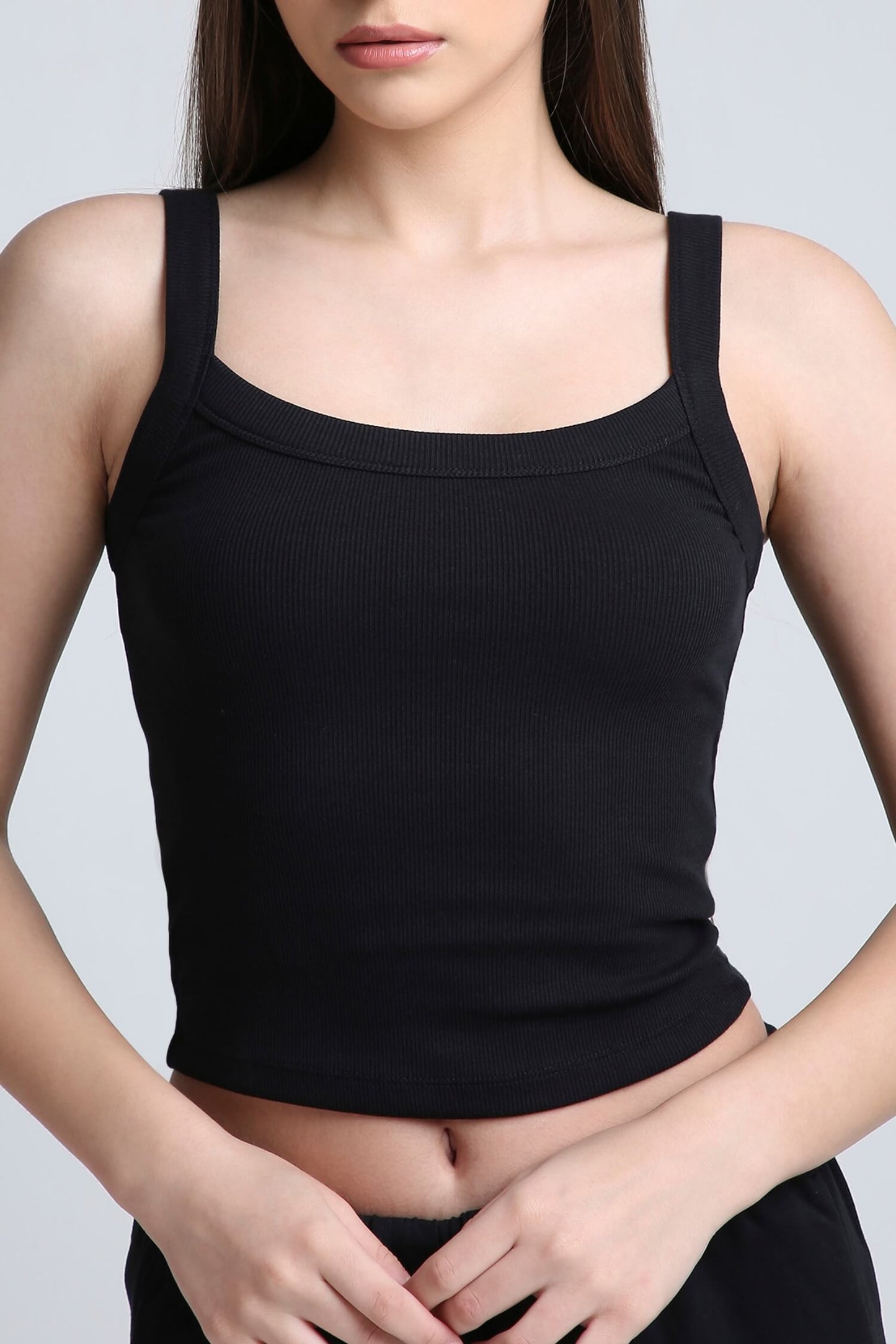 Strappy Tank in True Black