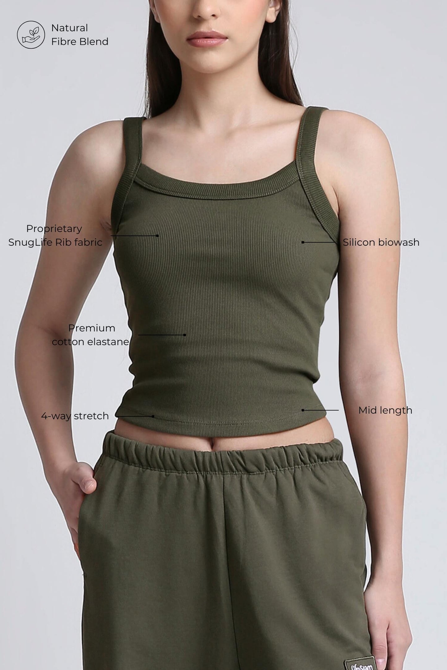 Strappy Tank in Soul Green