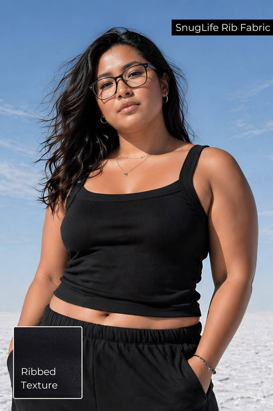 Strappy Tank in True Black