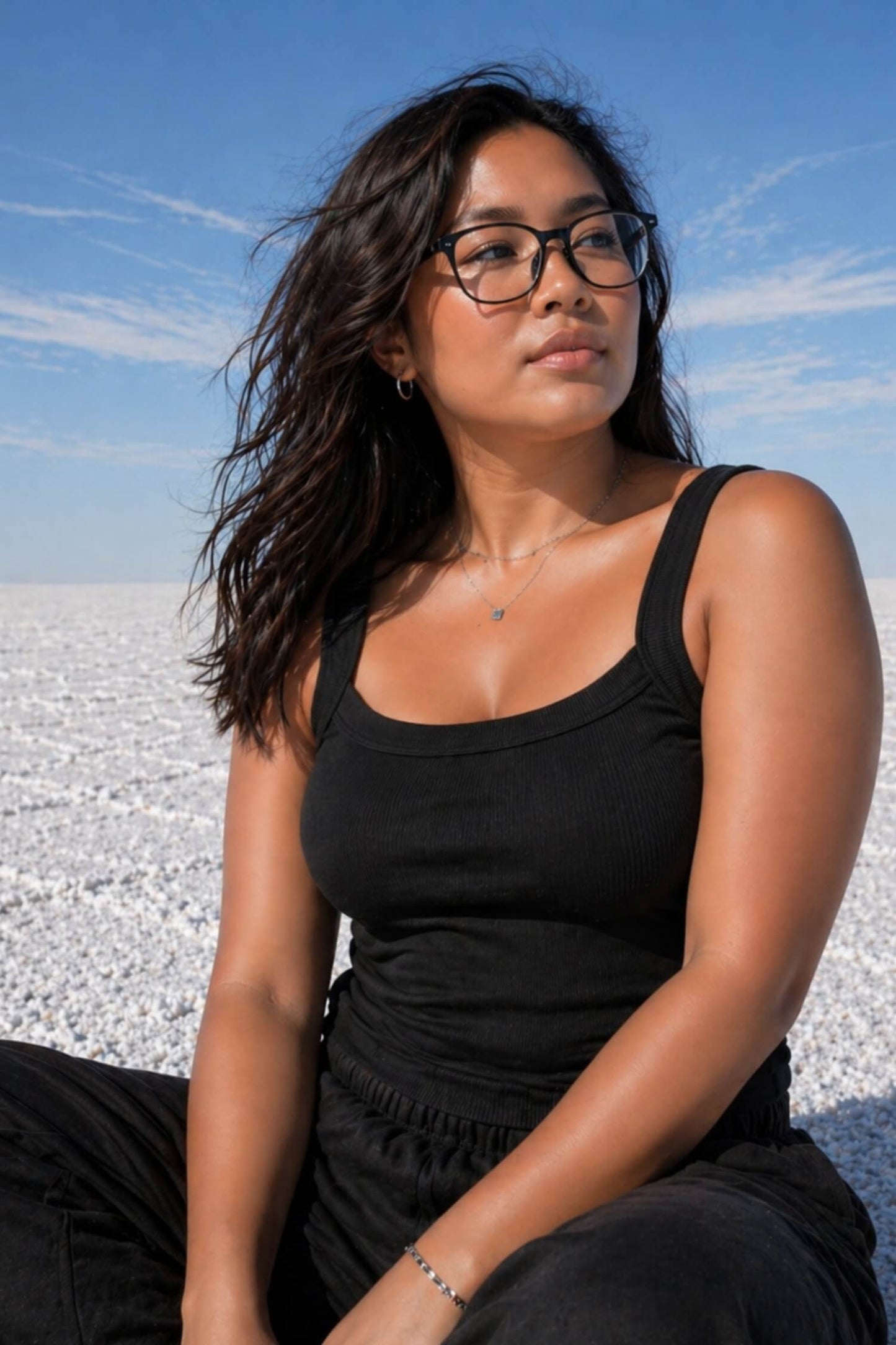 Strappy Tank in True Black