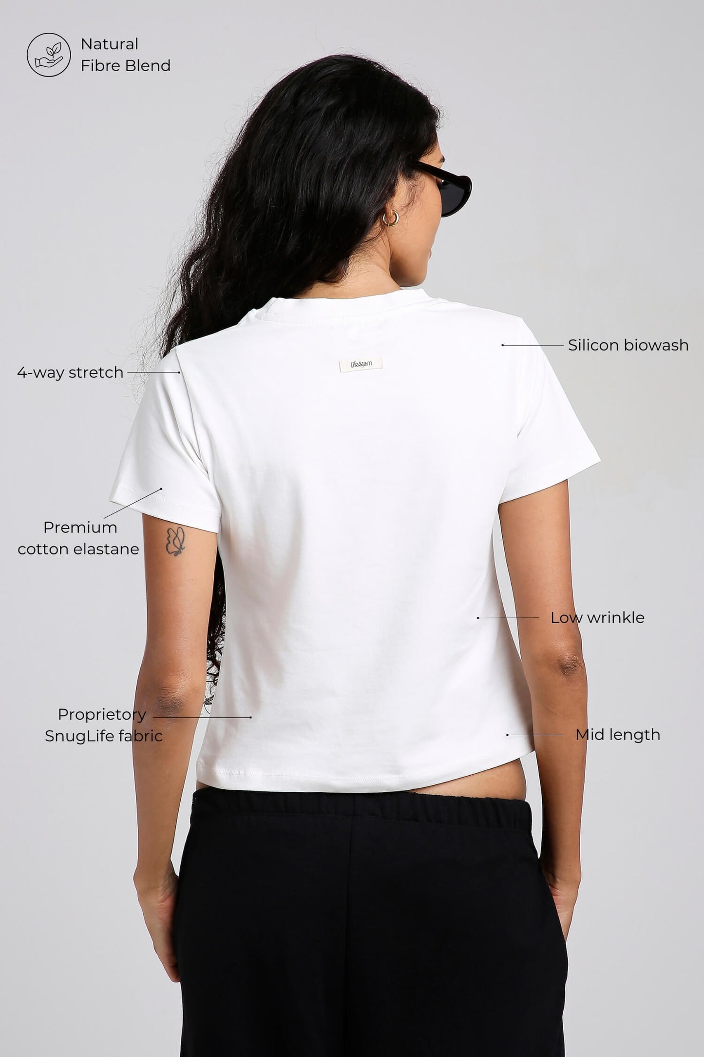 Relaxed Tee in Snow White