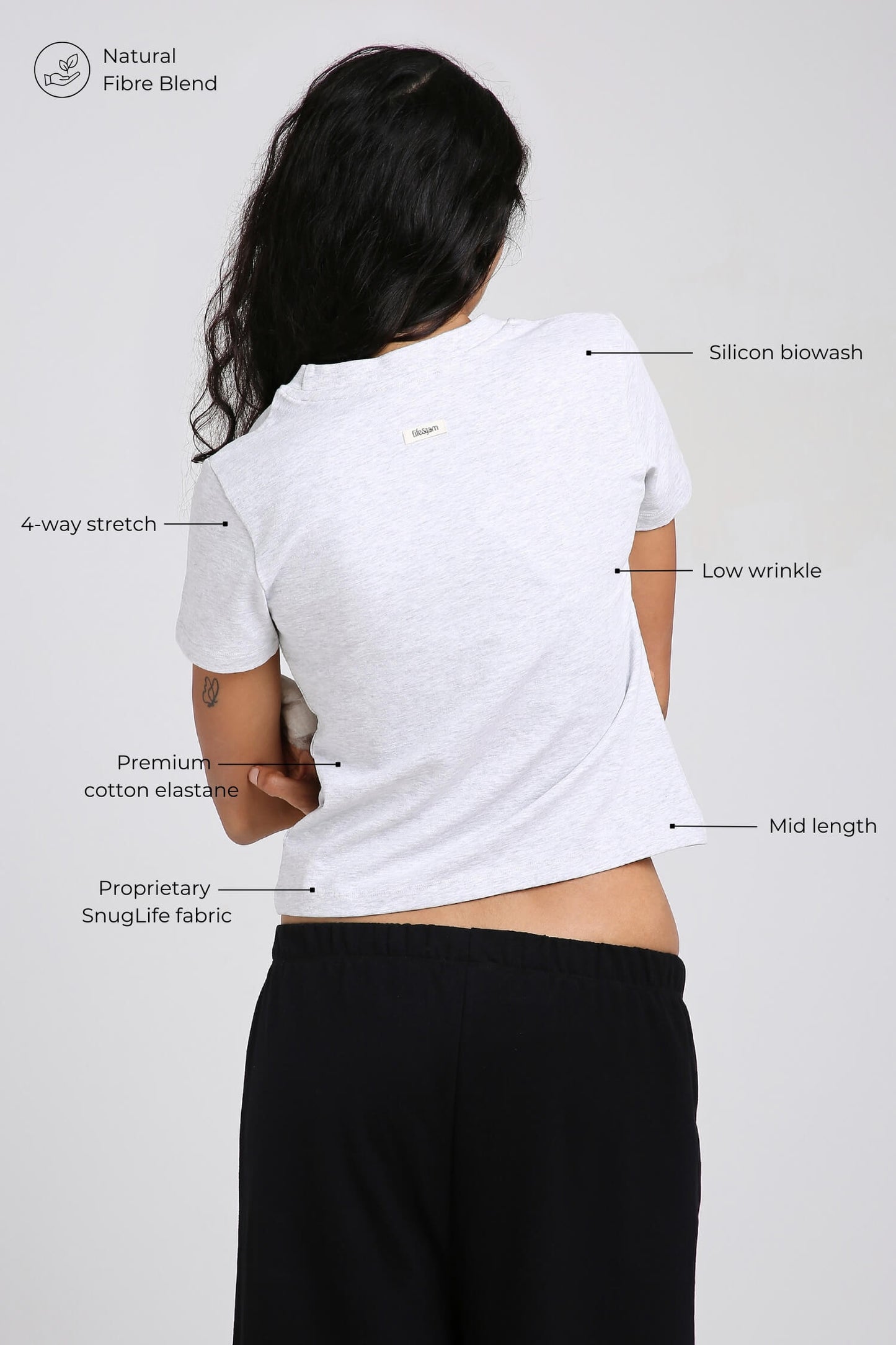 Relaxed Tee in Greystone