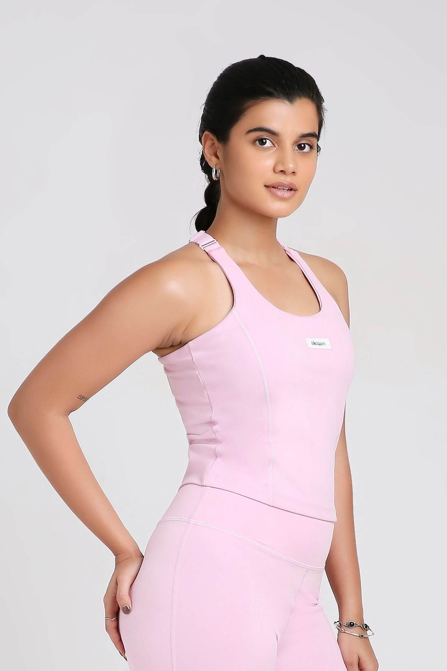 Good Girl Code Longline Sports Bra in Cotton Candy