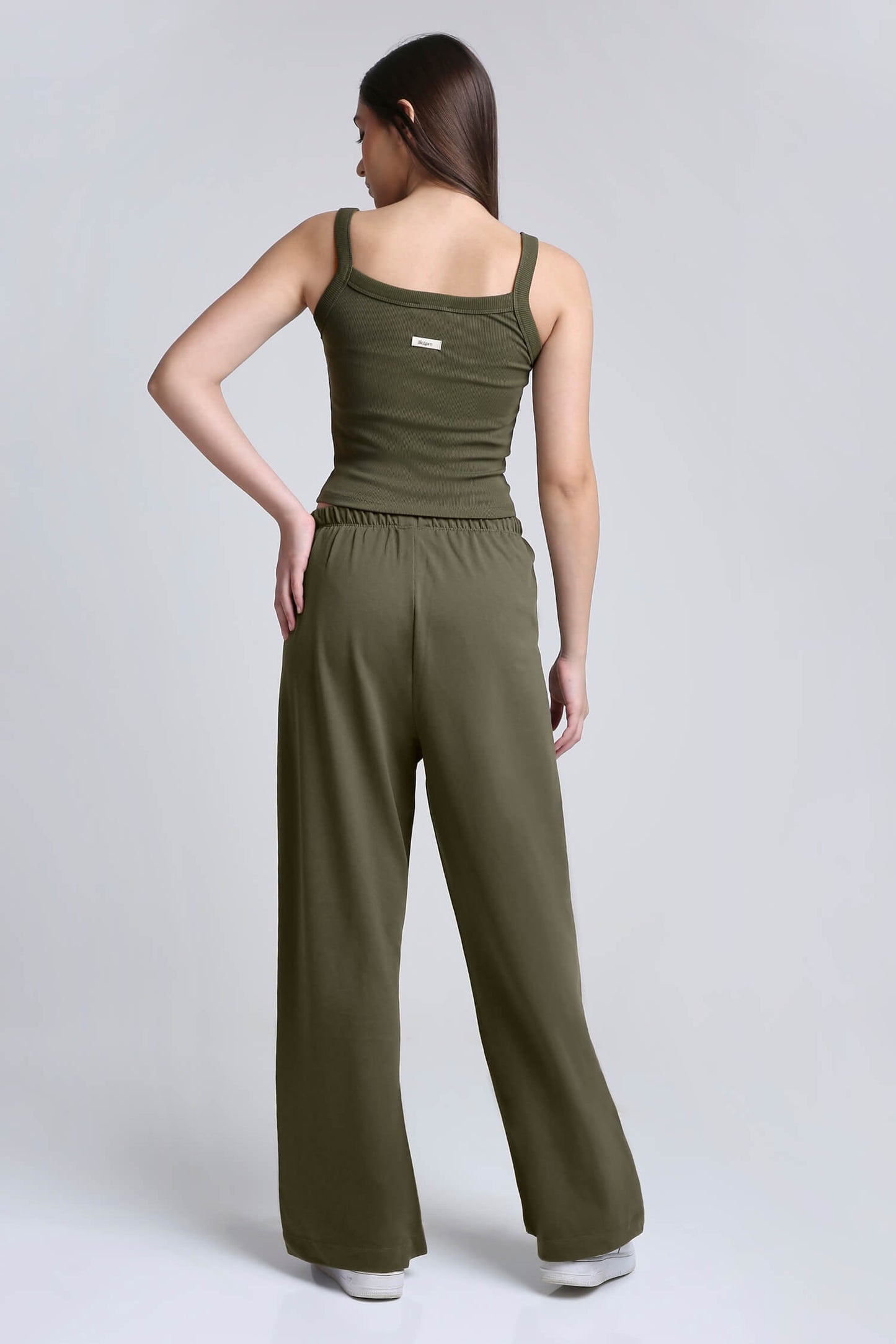 Co-ord Set: Strappy Tank & Loungers in Soul Green