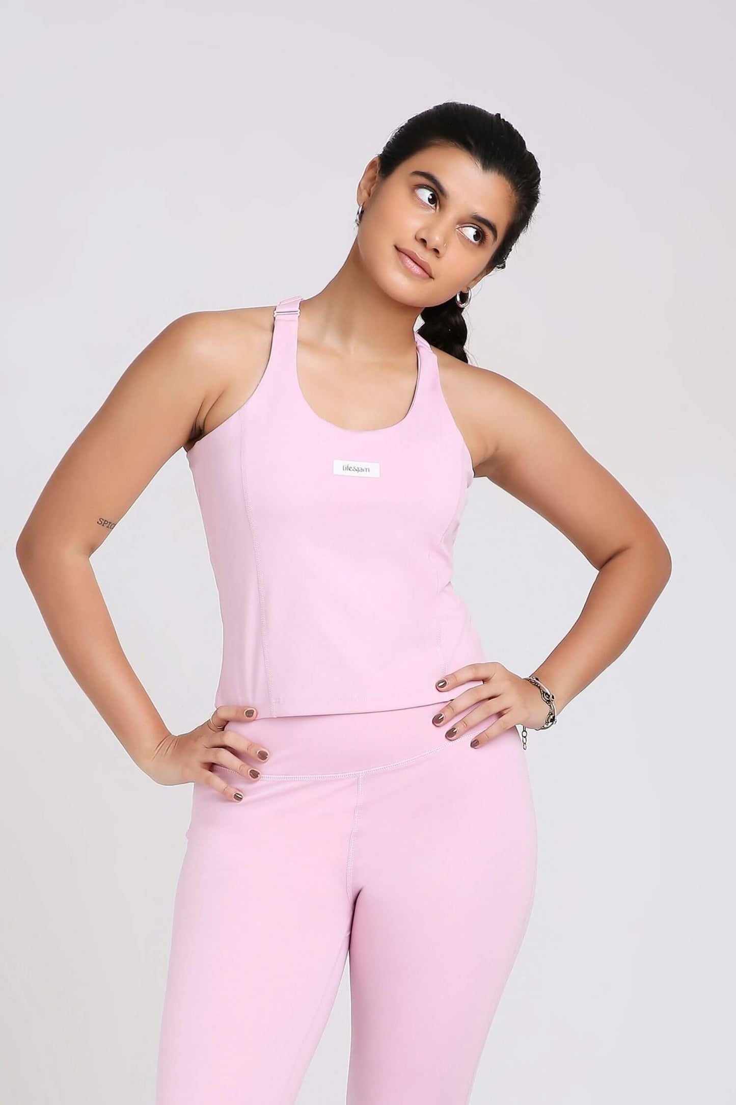 Good Girl Code Longline Sports Bra in Cotton Candy