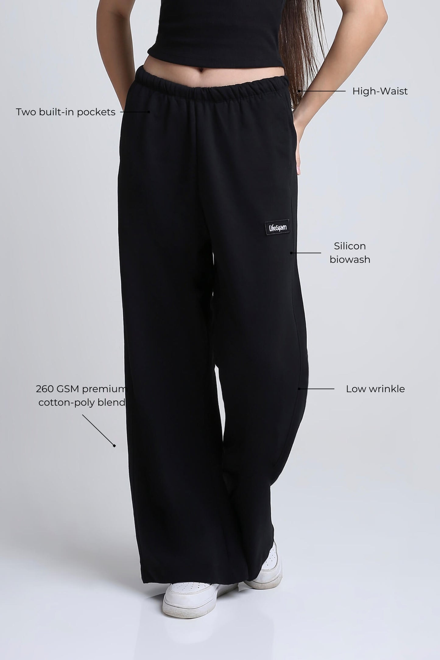 Oversized Loungers in True Black