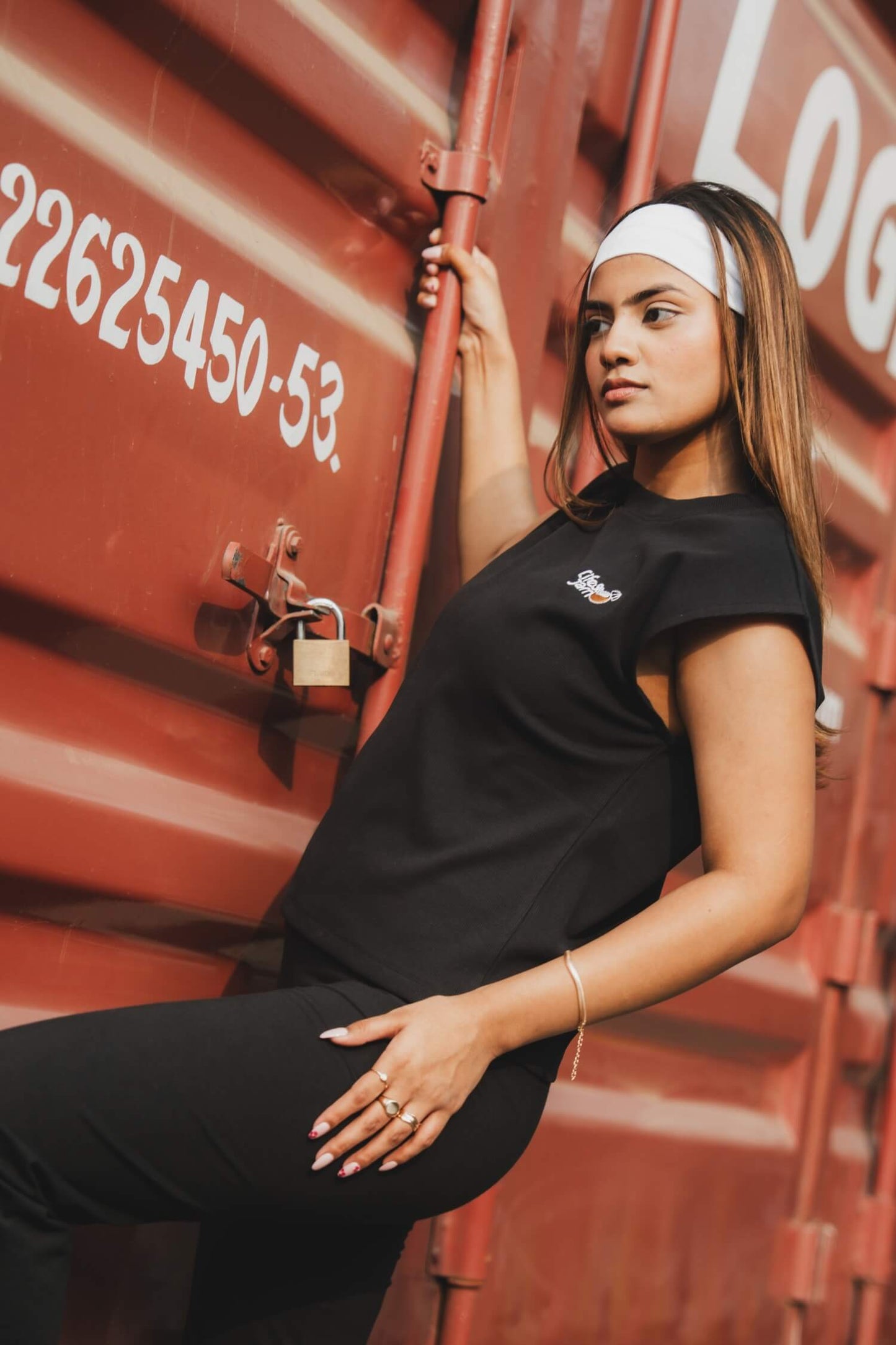 Co-ord Set: Coconuts For You Box Tank & Chill Flares in True Black