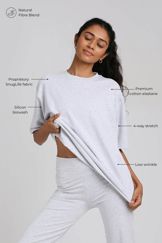 Oversized Tee in Greystone