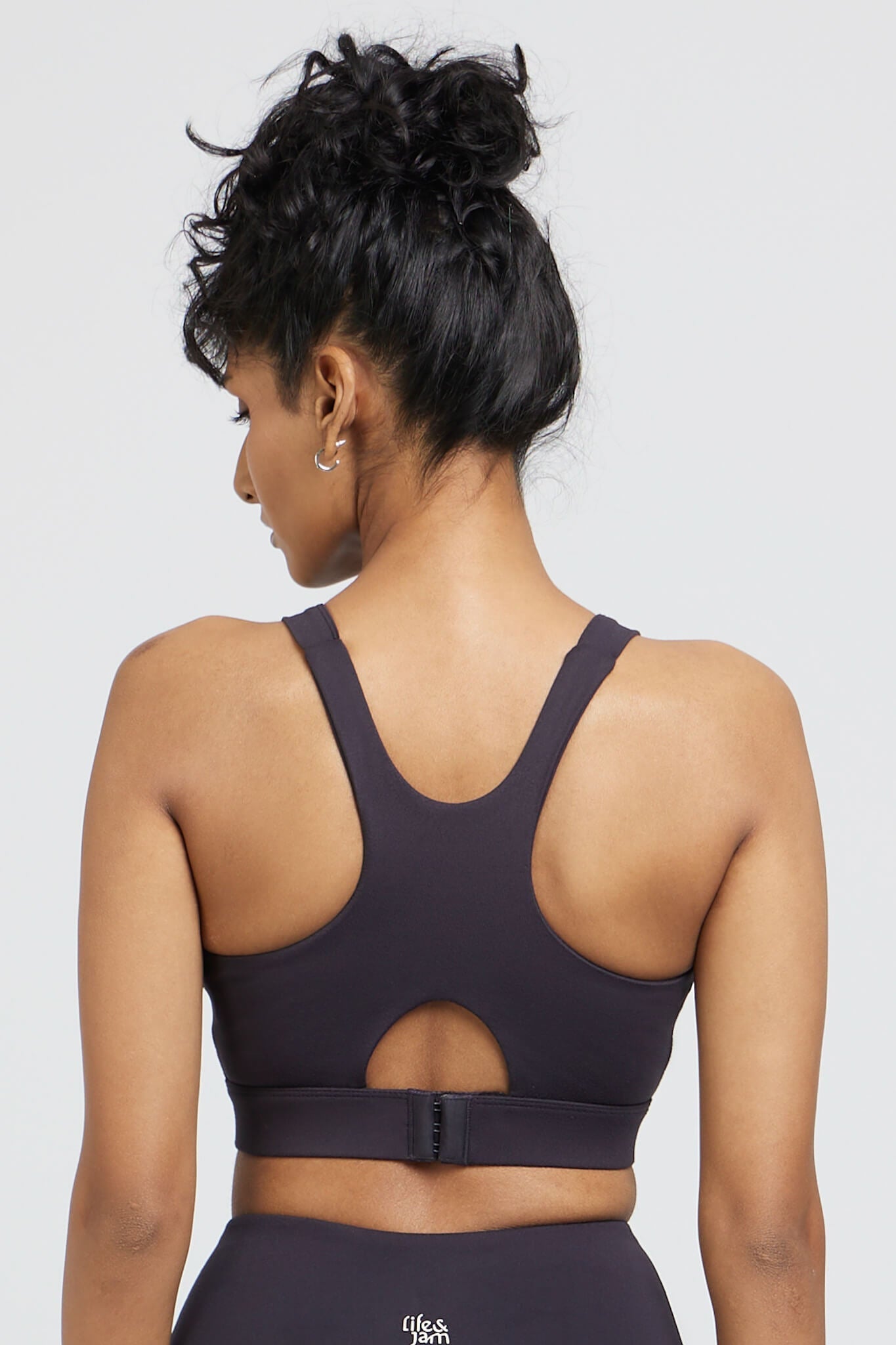 2 Pack: Back Hooks Sports Bra + Adjustable Straps Sports Bra in Charcoal - Life & Jam