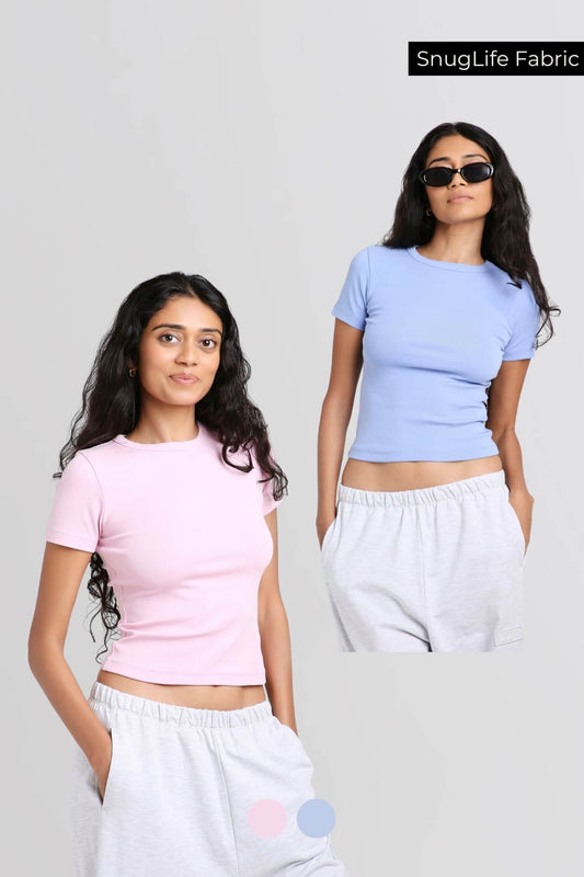 2 Pack: Everyday Tee in in Cotton Candy & Ocean Pop - Life & Jam
