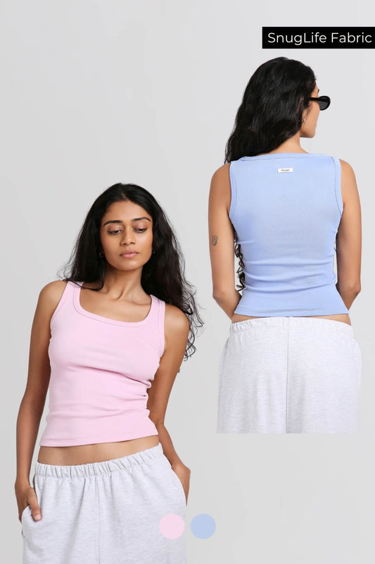 2 Pack: What's The Scoop Tee in Cotton Candy & Ocean Pop - Life & Jam