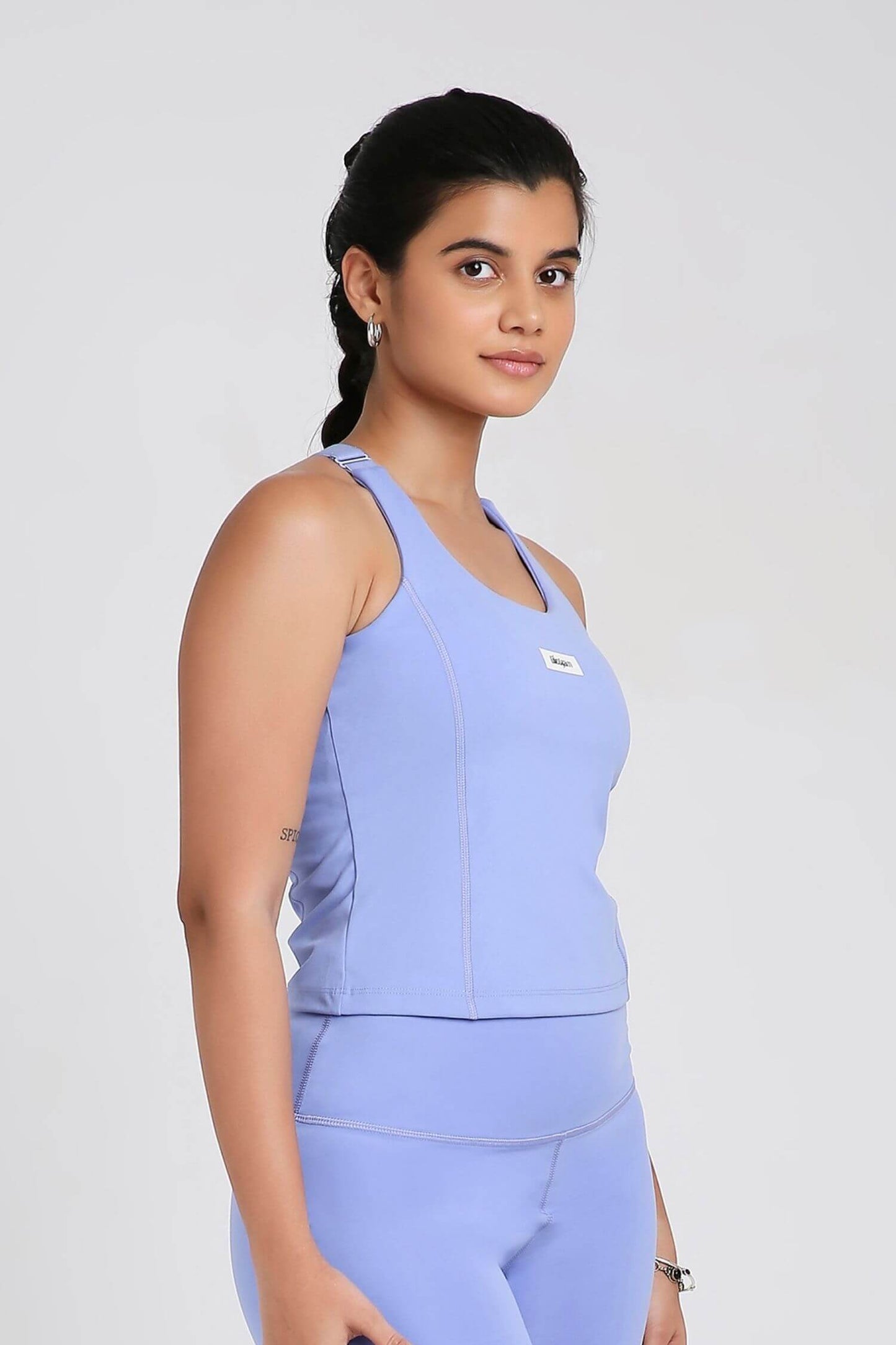 Good Girl Code Longline Sports Bra in Ocean Pop