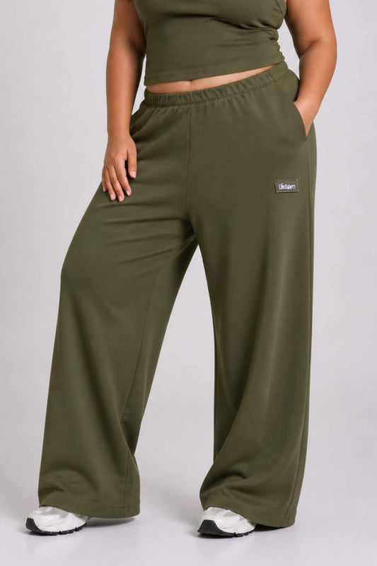 Oversized Loungers with drawstring in Soul Green