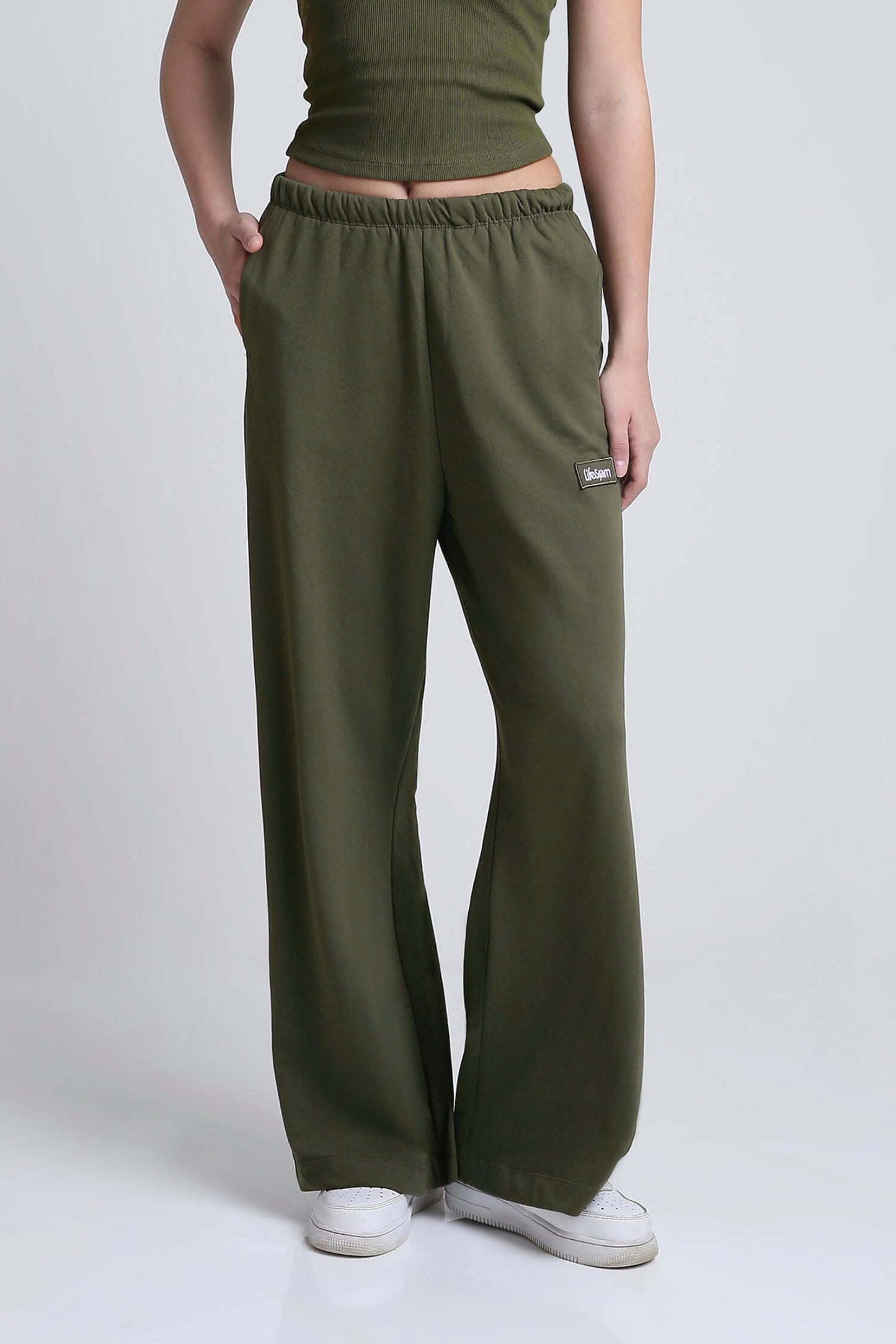 Co-ord Set: Strappy Tank & Loungers in Soul Green