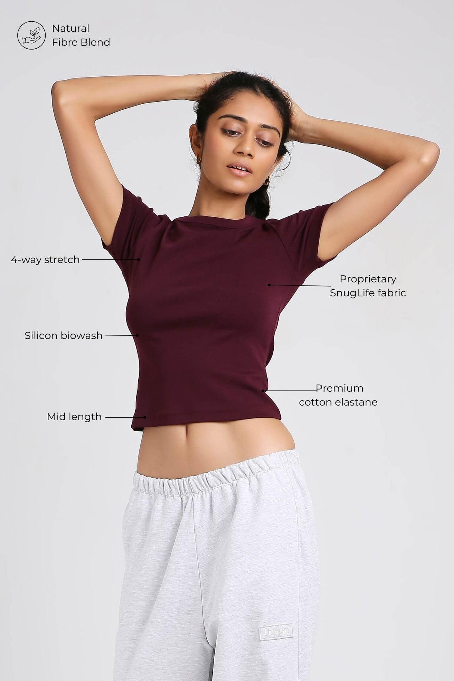 Everyday Tee in Grape Vine