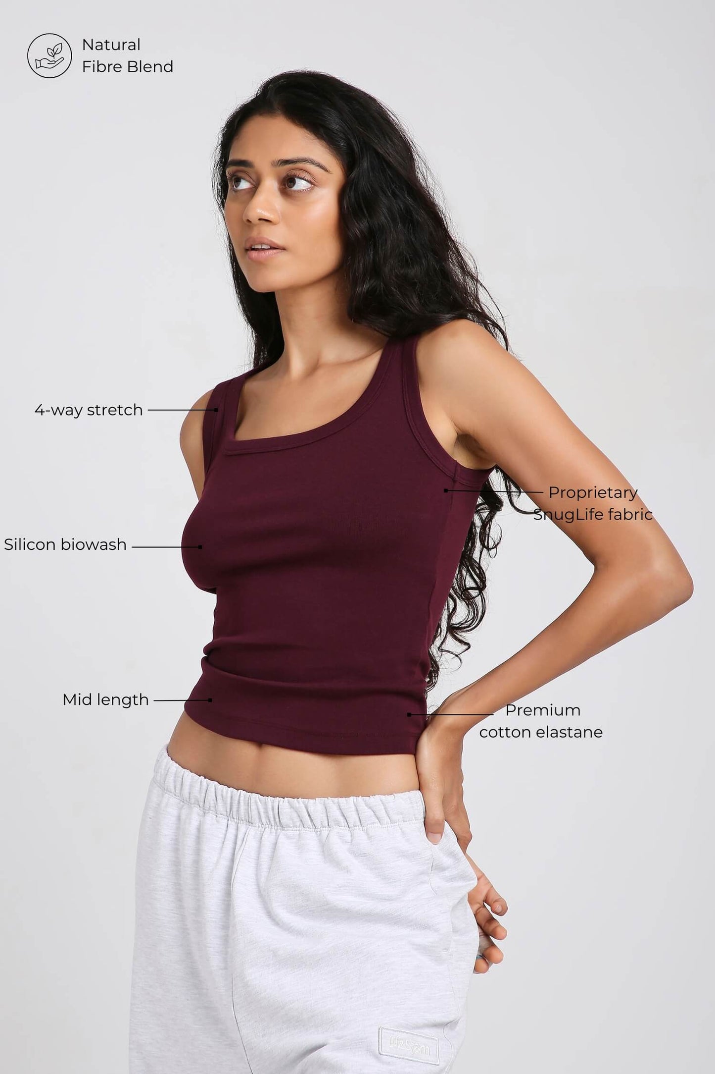 What's The Scoop Tee in Grape Vine