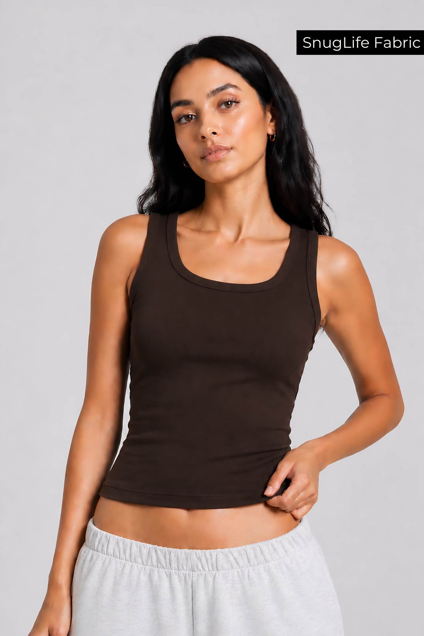 What's The Scoop Tee in Rugged Brown