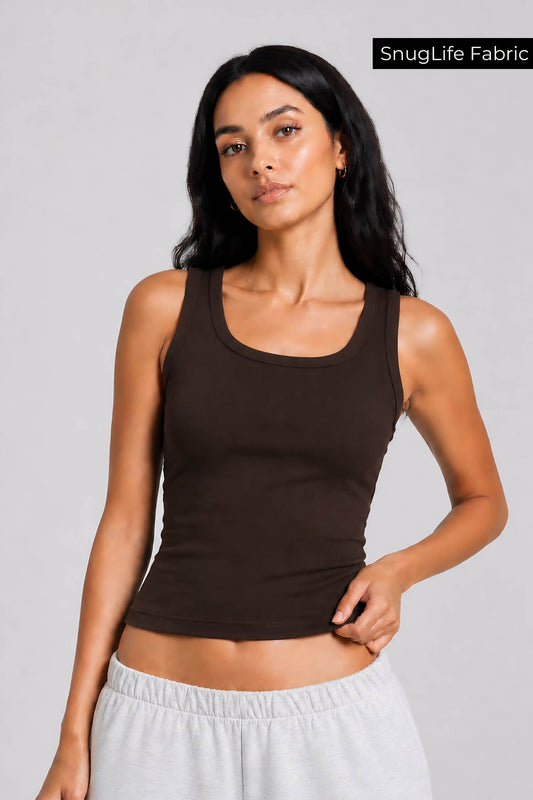What's The Scoop Tee in Rugged Brown