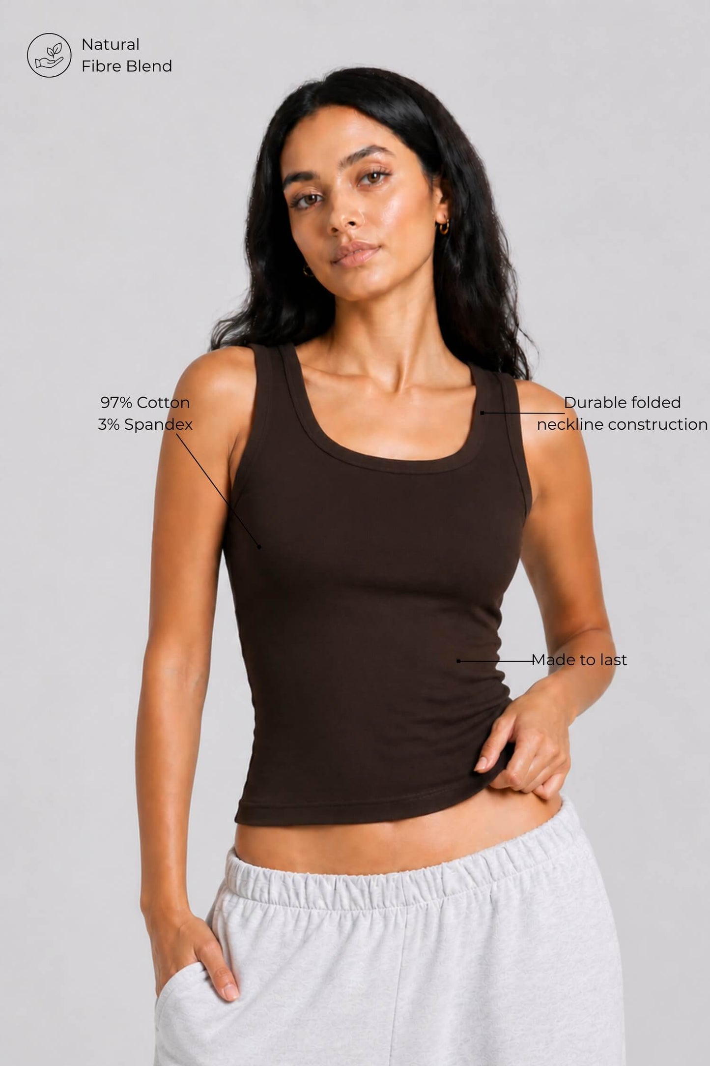 What's The Scoop Tee in Rugged Brown