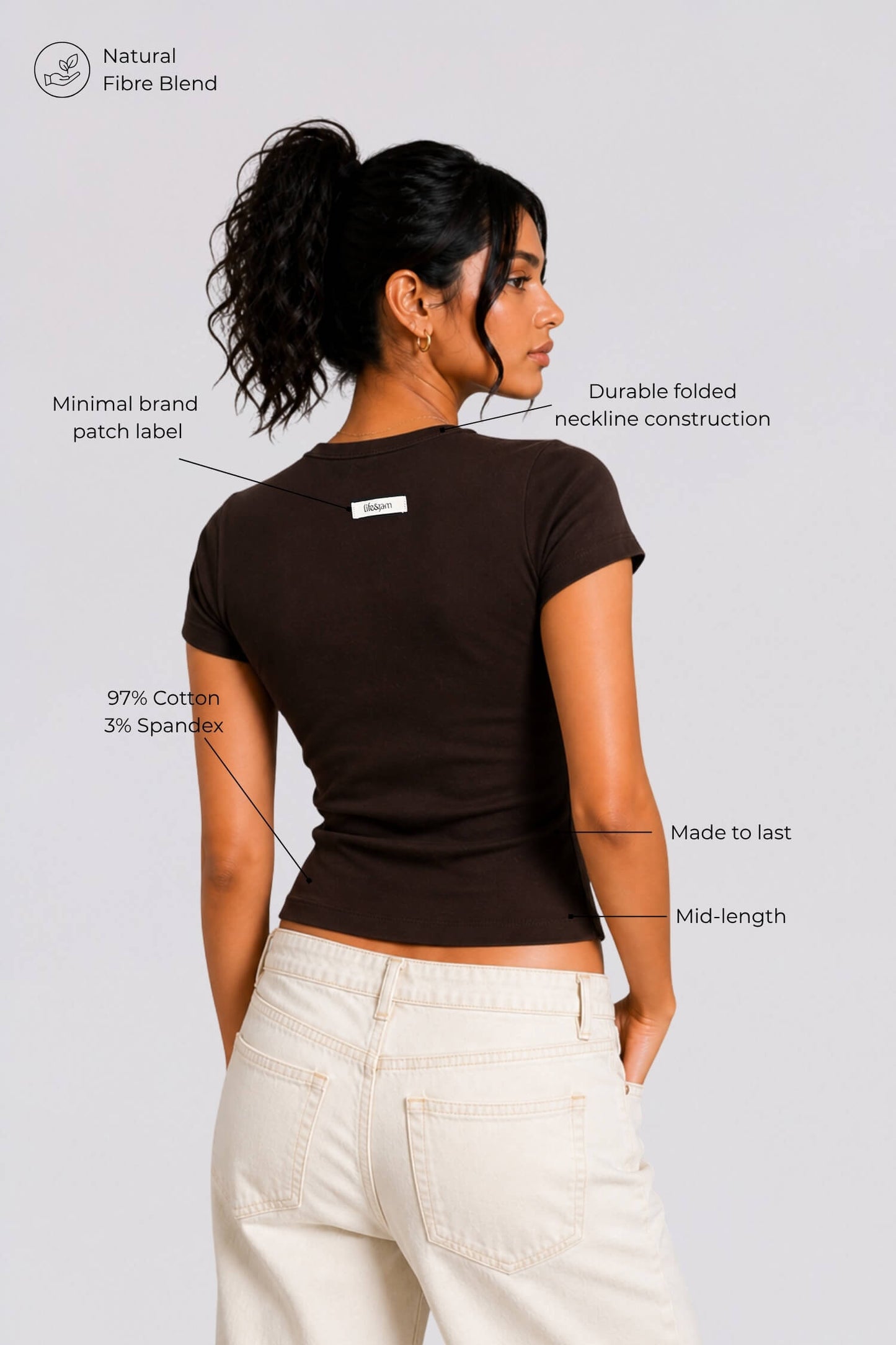 Everyday Tee in Rugged Brown