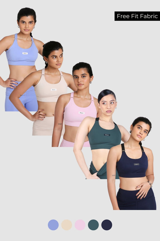 5 Pack: Adjustable Straps Sports Bra - Life & Jam