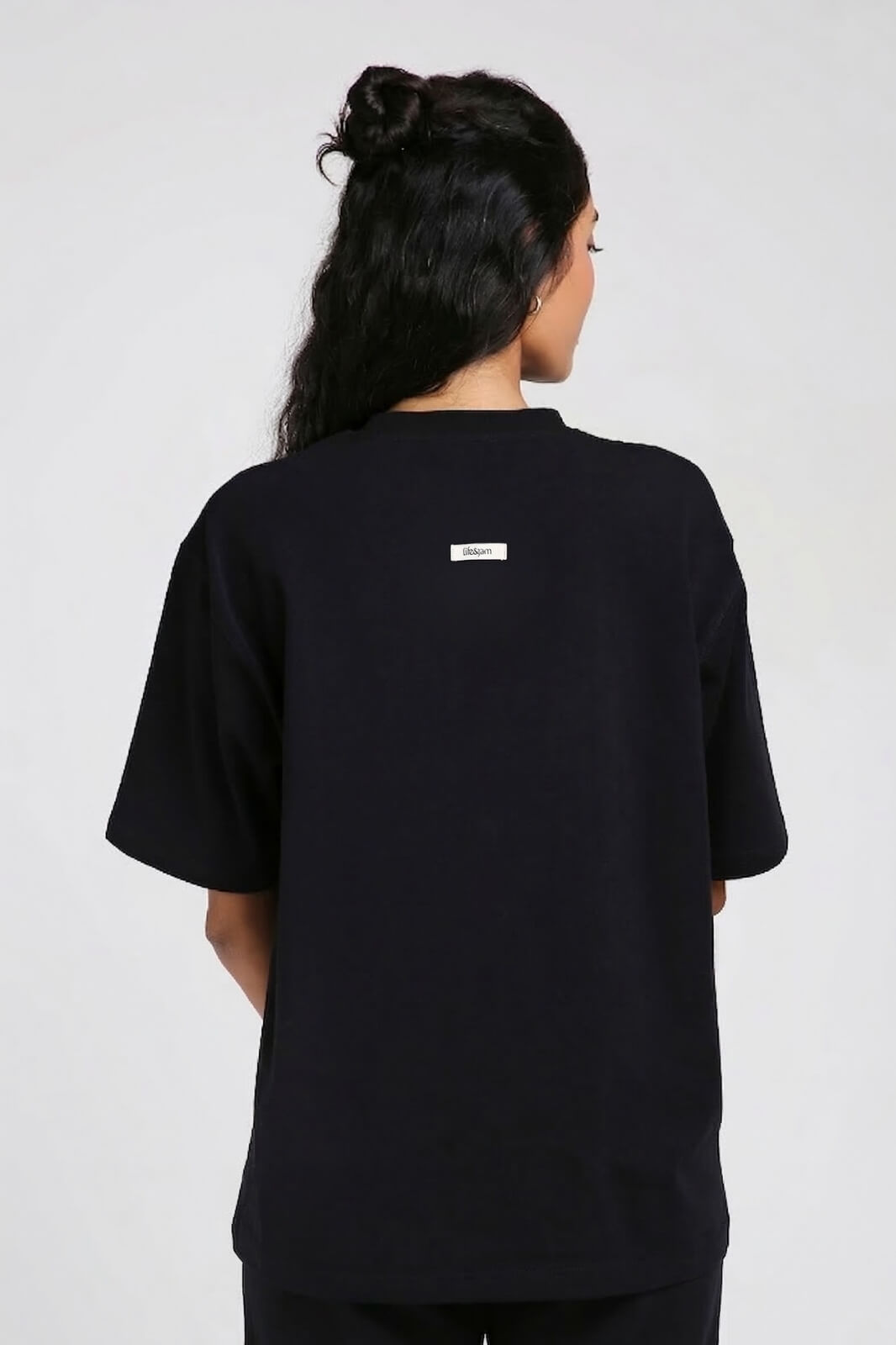 Co-ord Set: Oversized Tee & Chill Flares in True Black