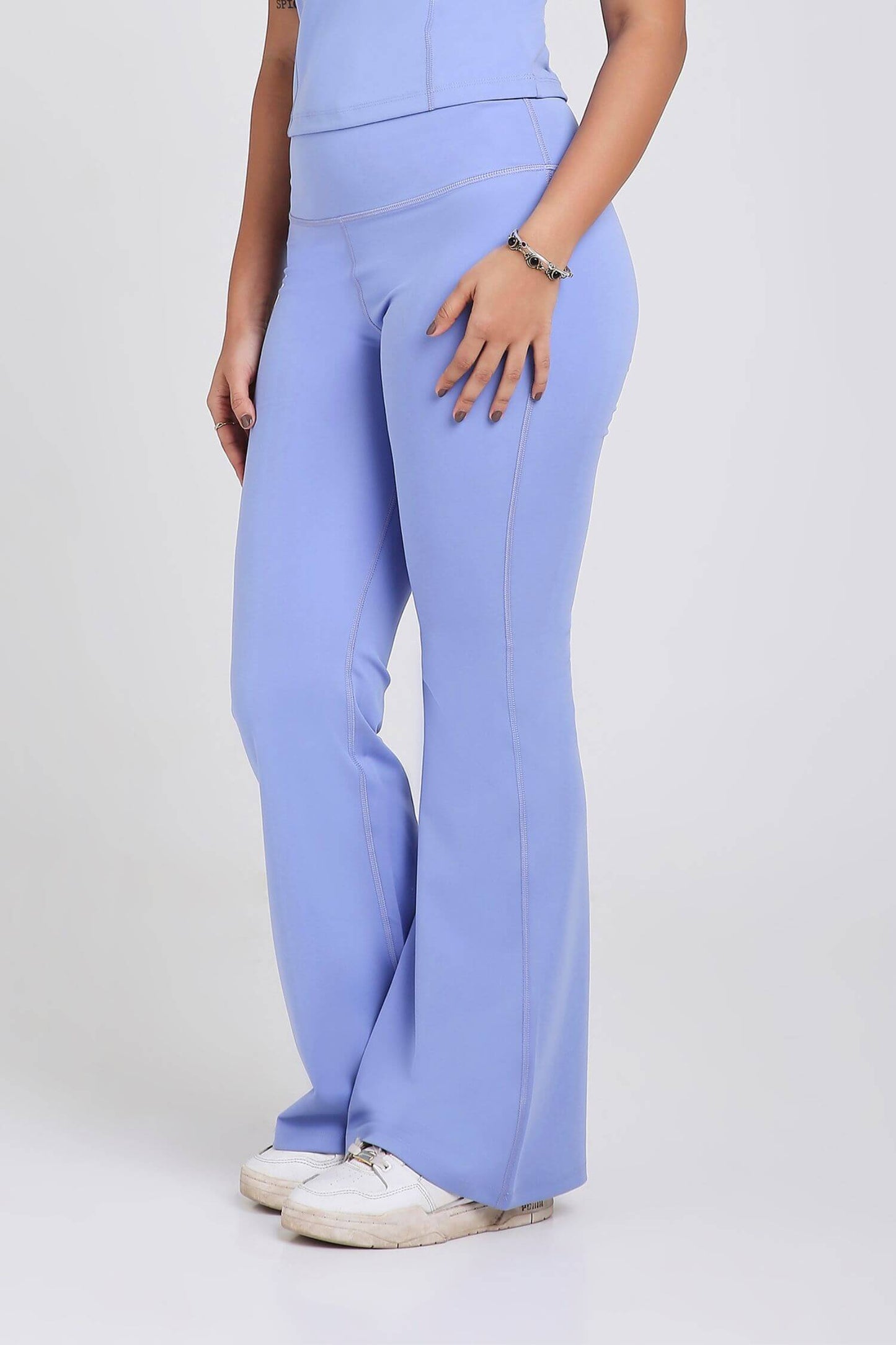 Good Girl Code Flare Pants in Ocean Pop