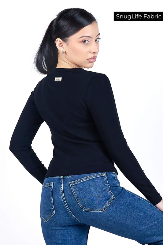 Everyday Long Sleeves Tee in True Black