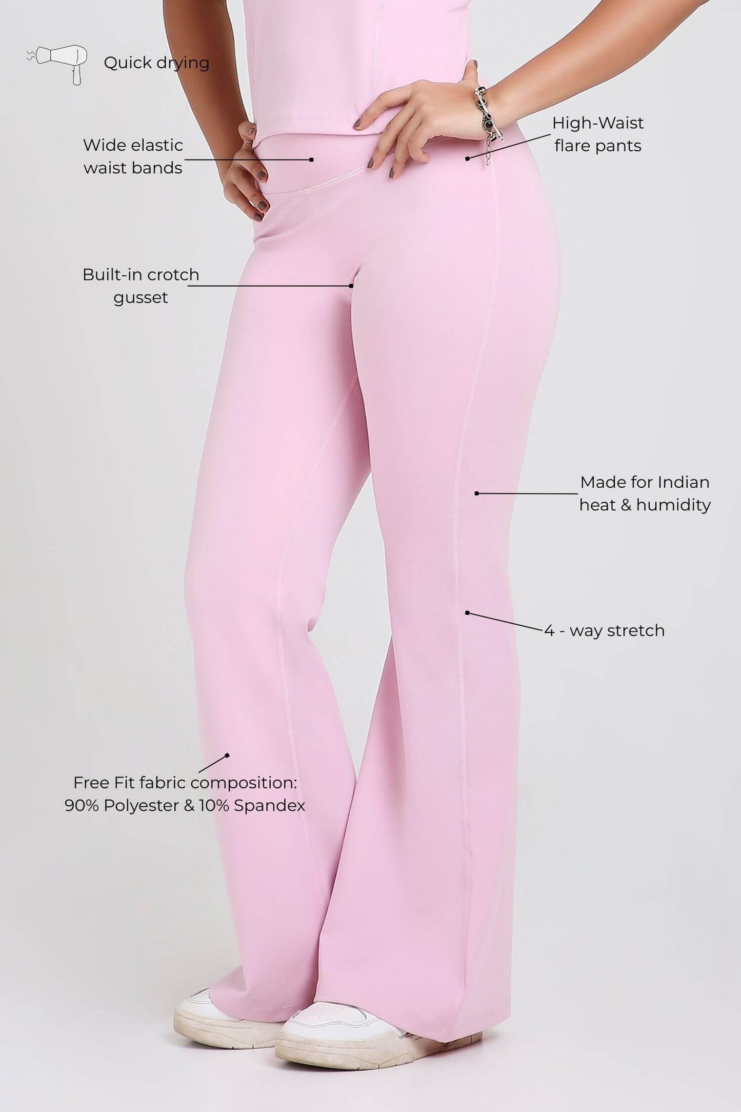 Good Girl Code Flare Pants in Cotton Candy
