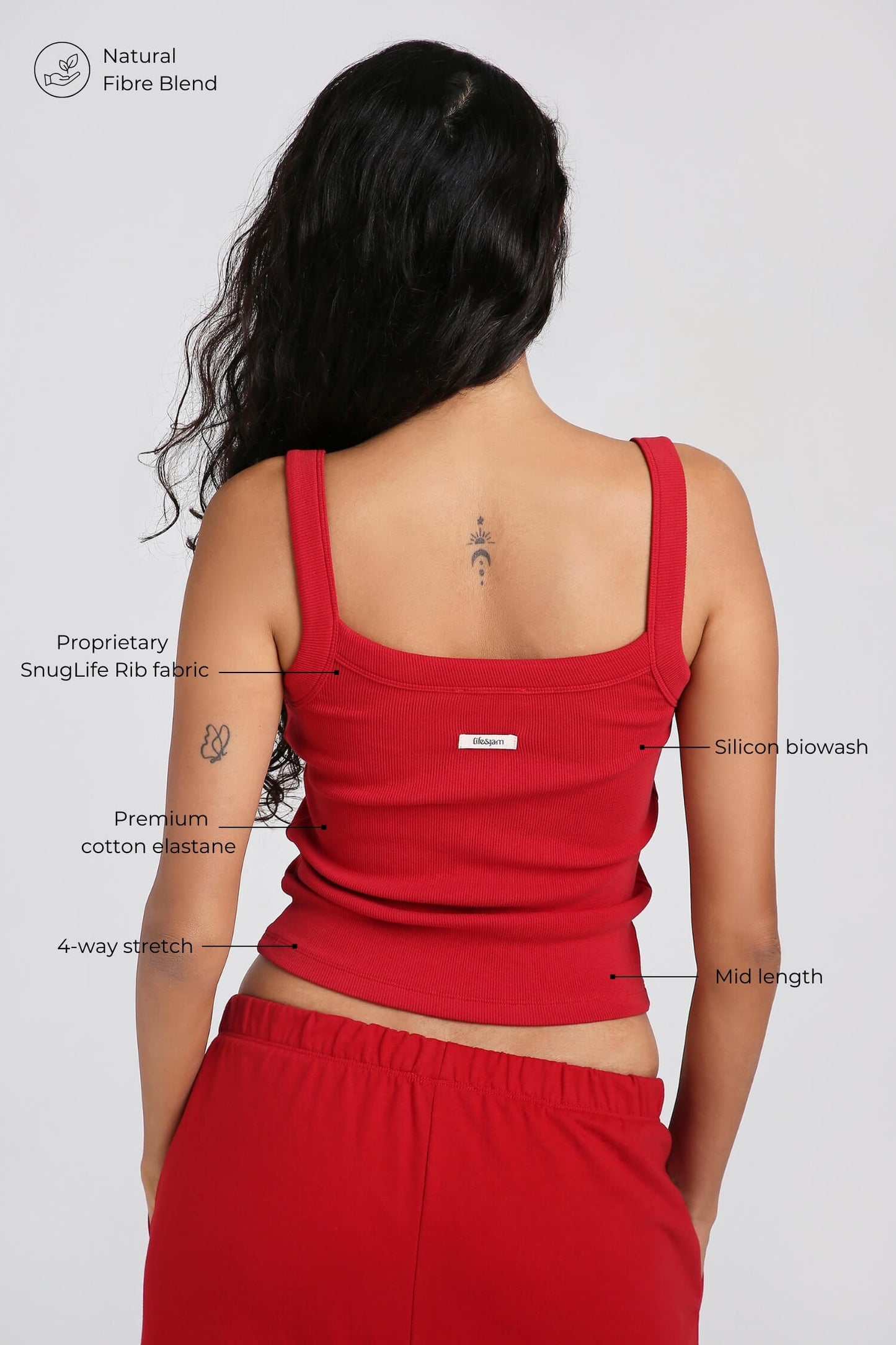 Strappy Tank in Cherry Red