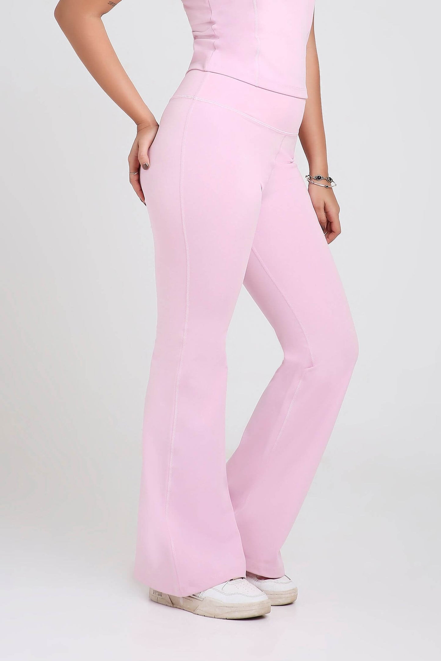 Good Girl Code Flare Pants in Cotton Candy