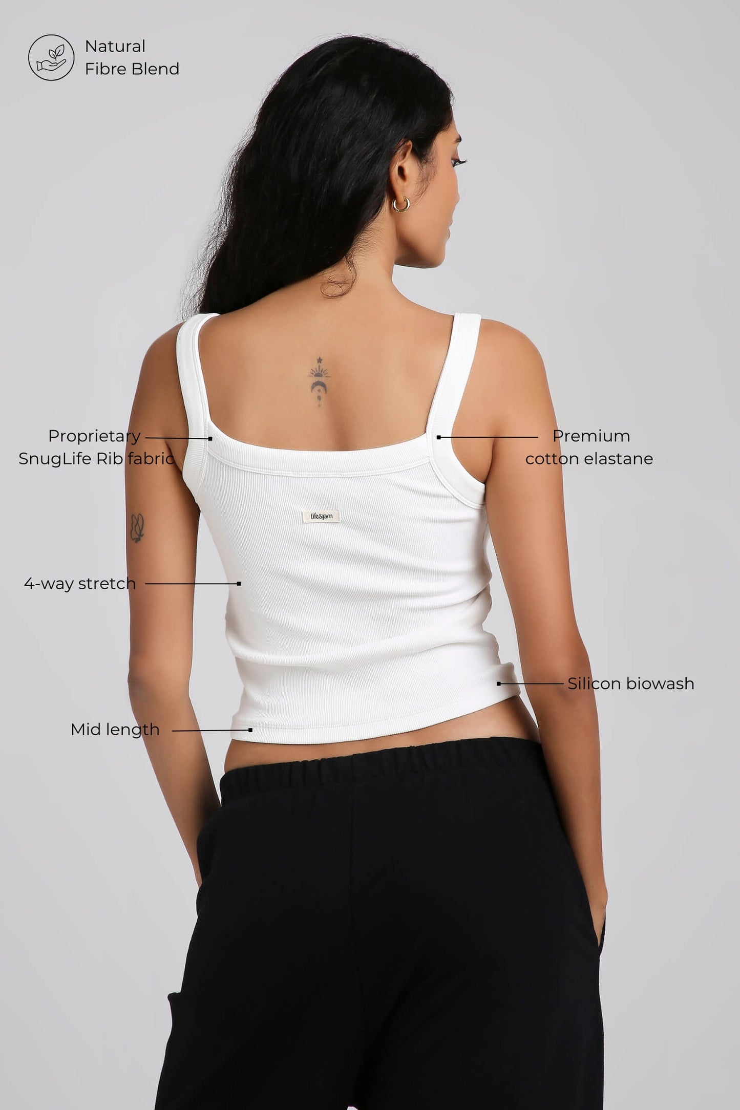 Strappy Tank in Snow White