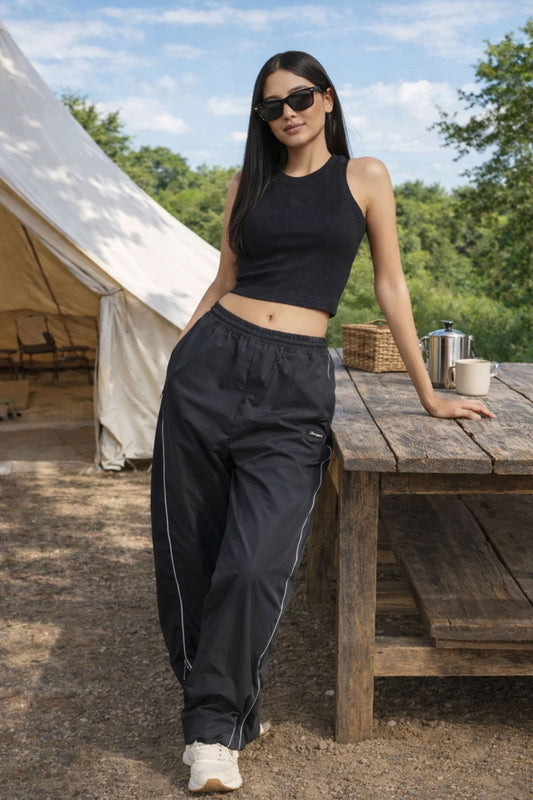 Co-ord Set: Free Spirit Tank & Hike Pants in True Black