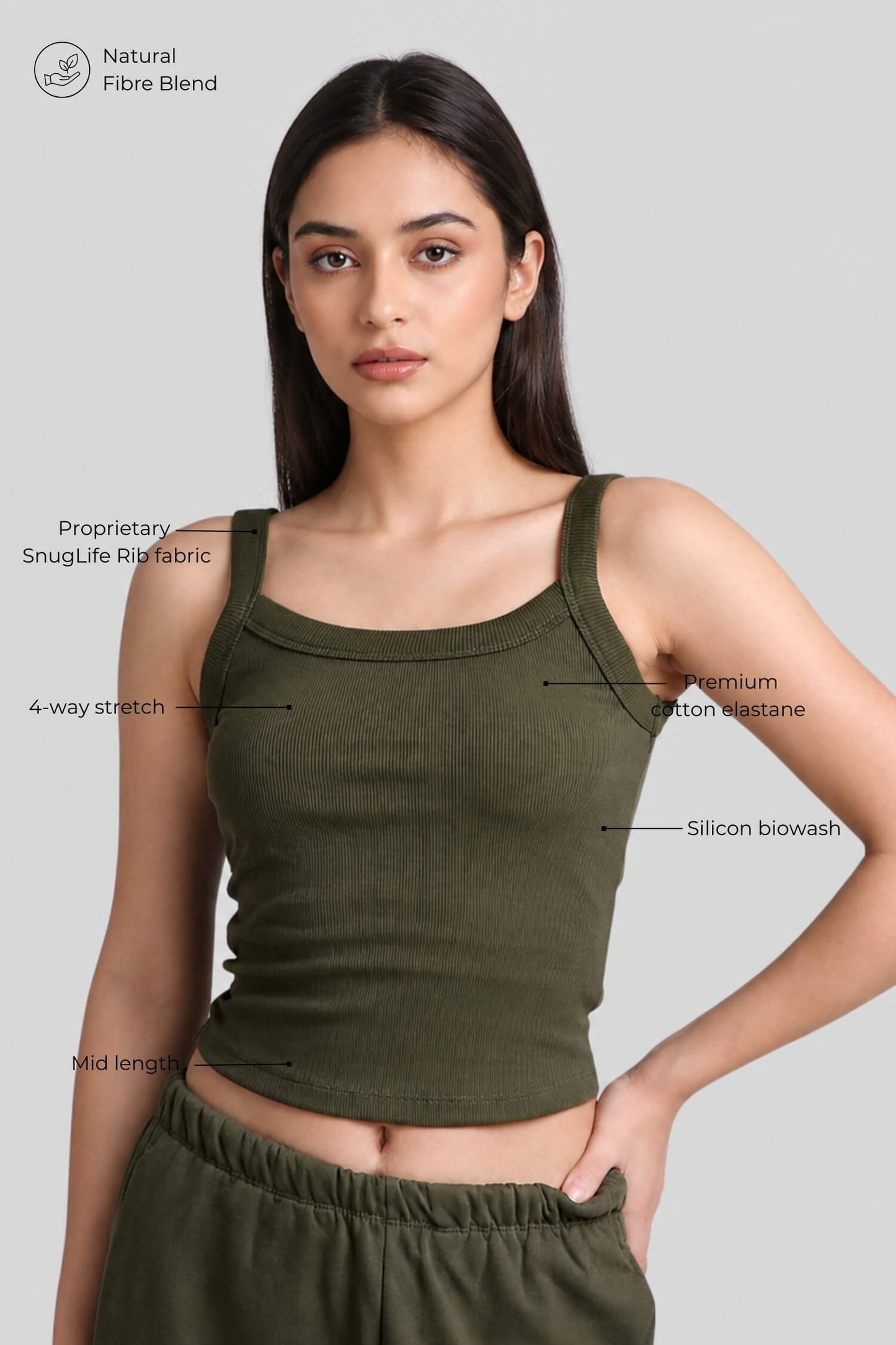 Strappy Tank in Soul Green