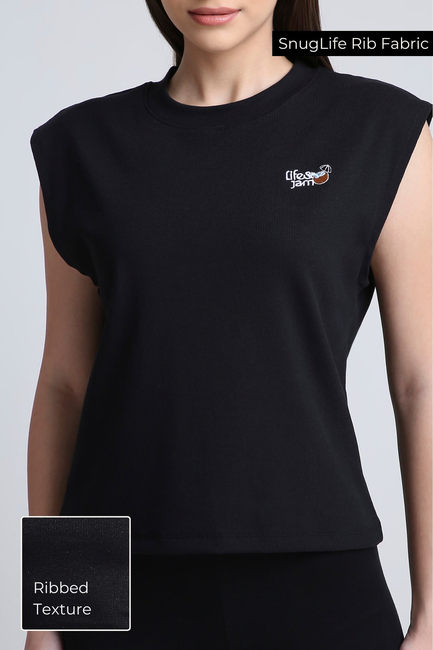 Coconuts For You Box Tank in True Black