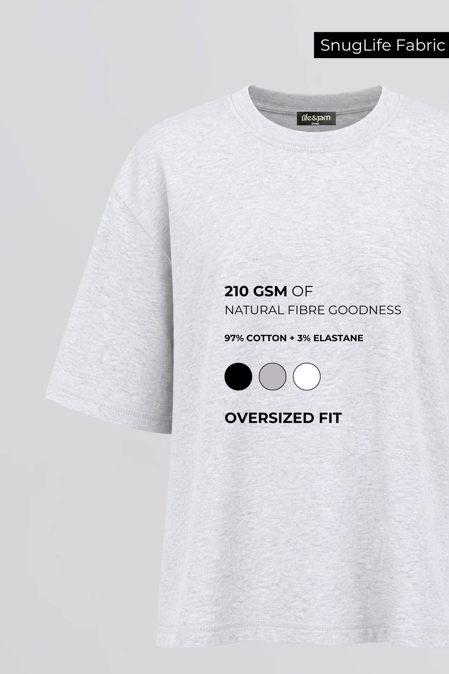 Oversized Tee in Greystone