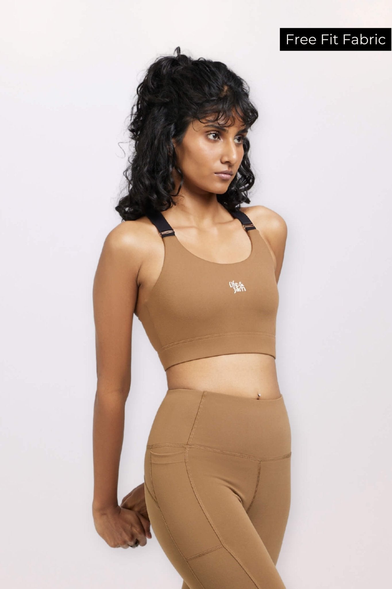 Adjustable Straps Sports Bra in Mountain Tan - Life & Jam