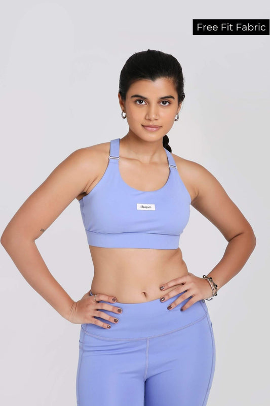 Adjustable Straps Sports Bra in Ocean Pop 2.O - Life & Jam