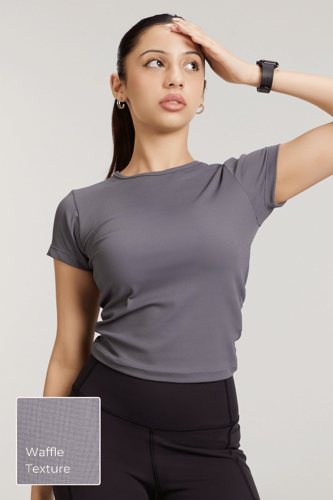 Back to Basics Quick - Dry Waffle Tee in OG Grey - Life & Jam