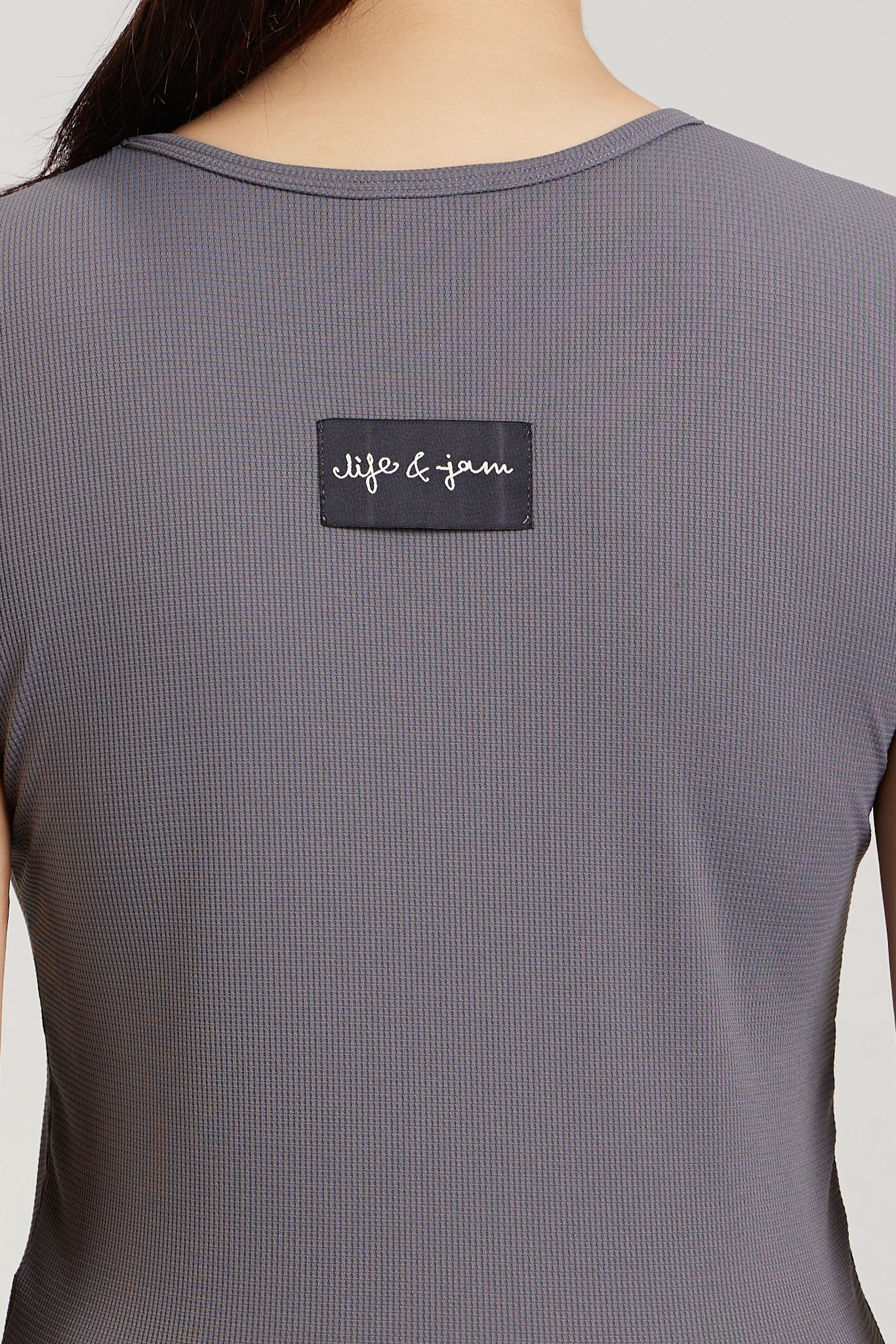 Back to Basics Quick - Dry Waffle Tee in OG Grey - Life & Jam