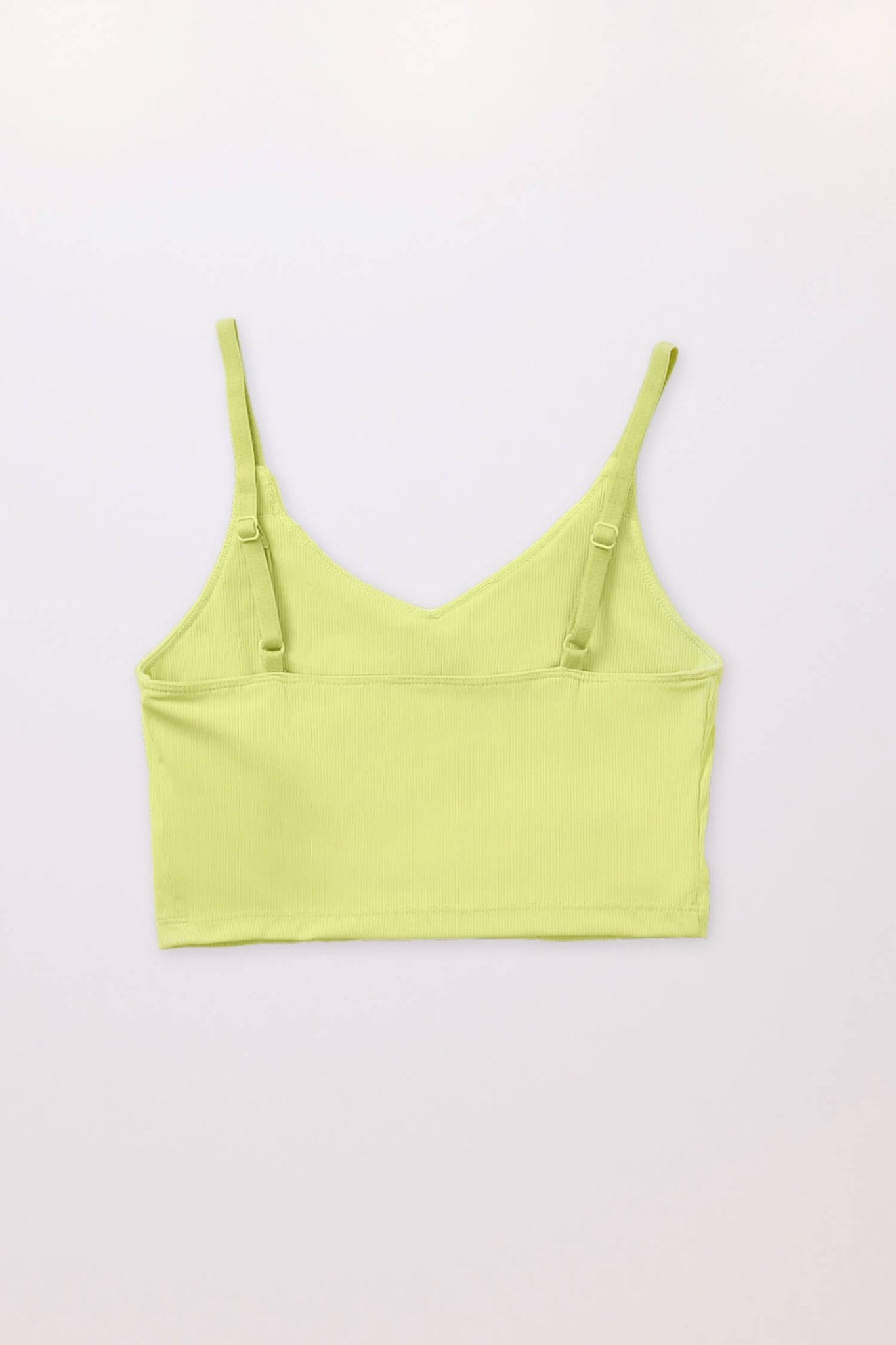 Breezy Ribbed Padded Sports Bra in Lemon - Life & Jam