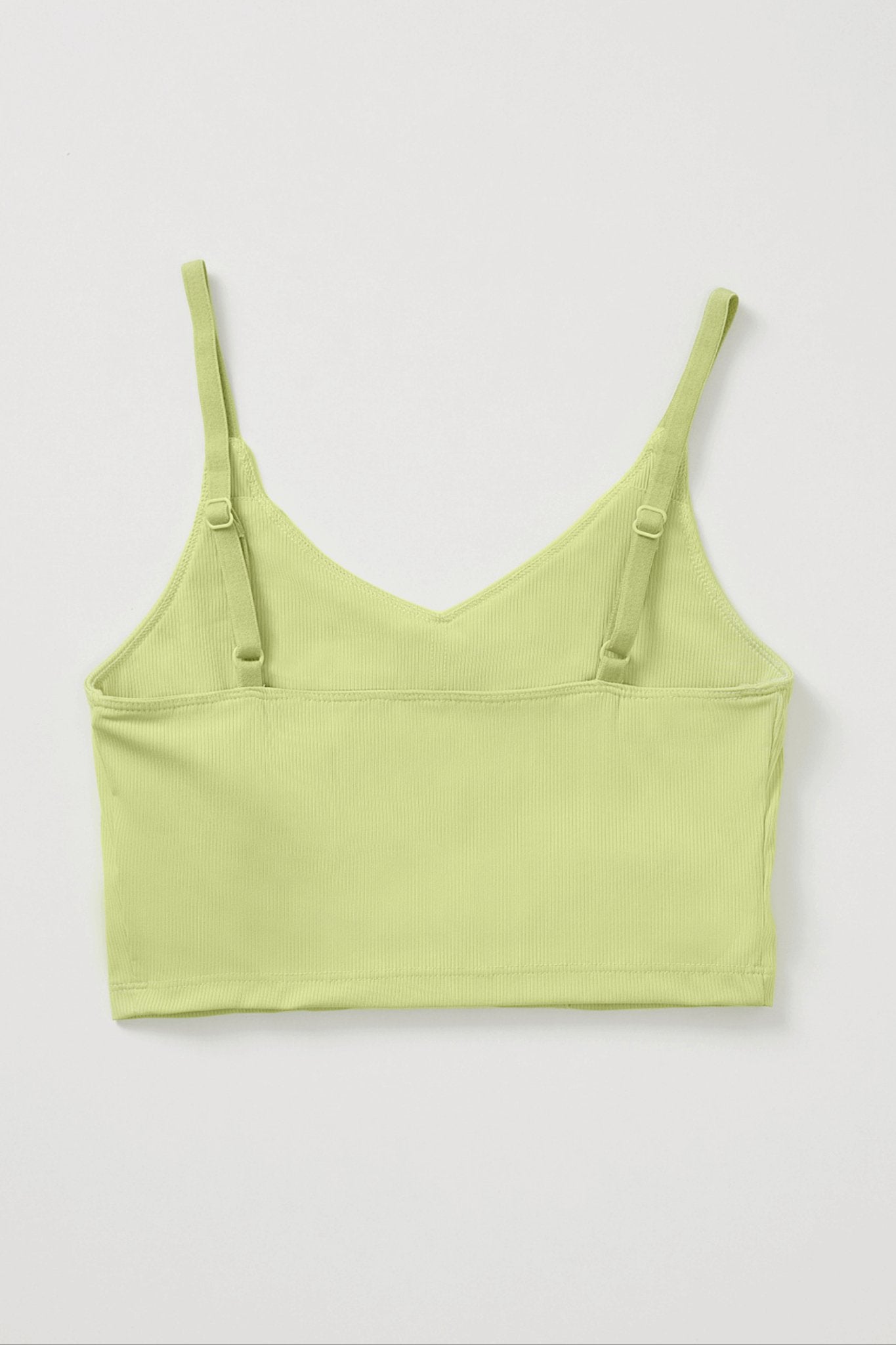 Breezy Ribbed Padded Sports Bra in Lemon - Life & Jam