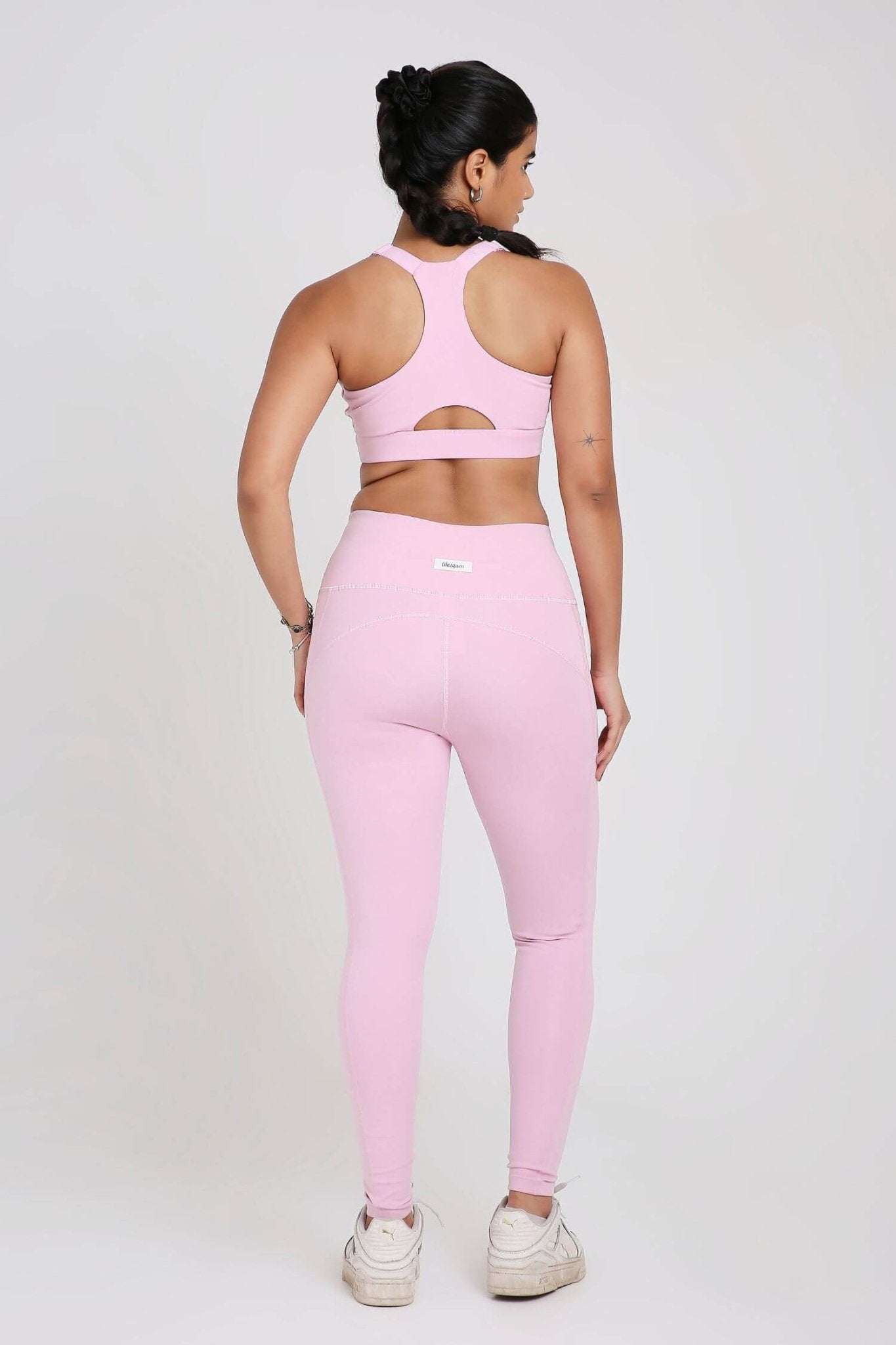 Co - ord Set: Adjustable Straps Sports Bra + Leggings in Cotton Candy 2.0 - Life & Jam