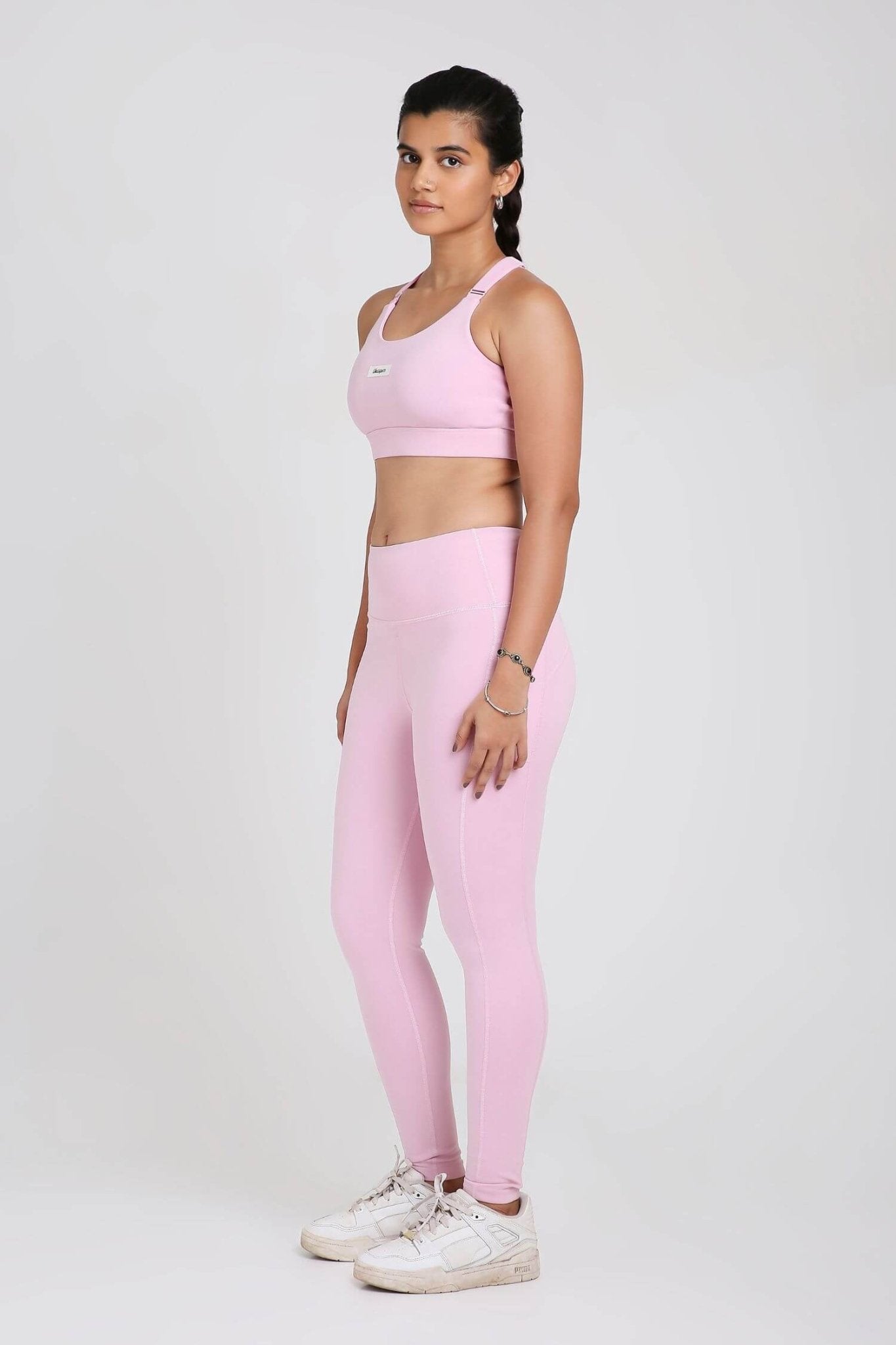 Co - ord Set: Adjustable Straps Sports Bra + Leggings in Cotton Candy 2.0 - Life & Jam