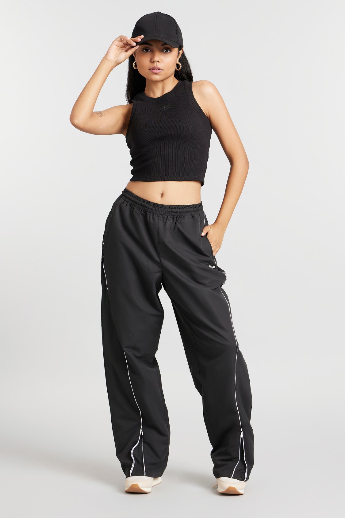 Co - ord Set: Free Spirit Tank & Hike Pants in True Black - Life & Jam