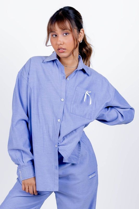 Co - ord Set: Summer Jam Shirt & Pants in Ocean Blue - Life & Jam