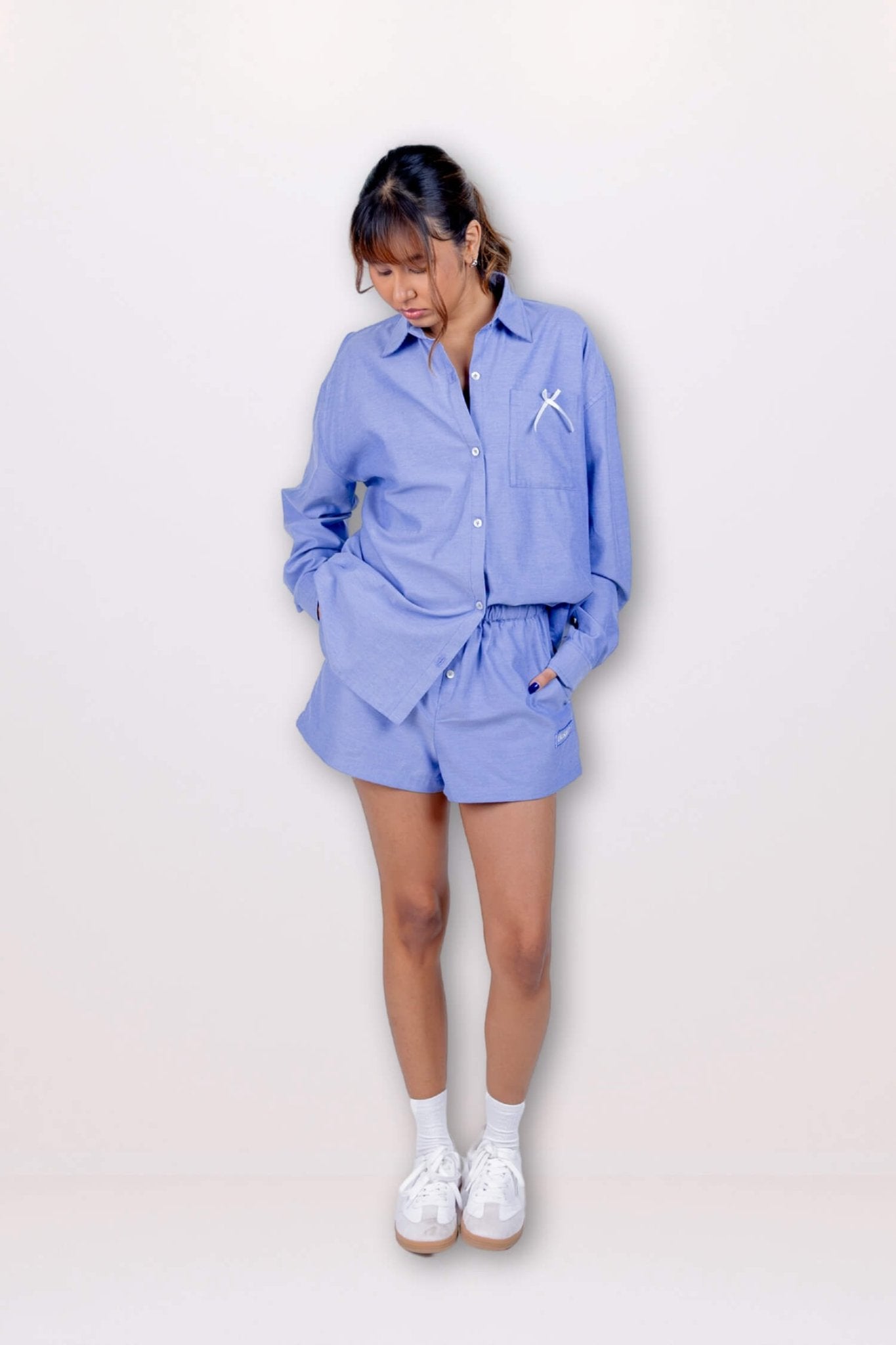 Co - ord Set: Summer Jam Shirt & Shorts in Ocean Blue - Life & Jam