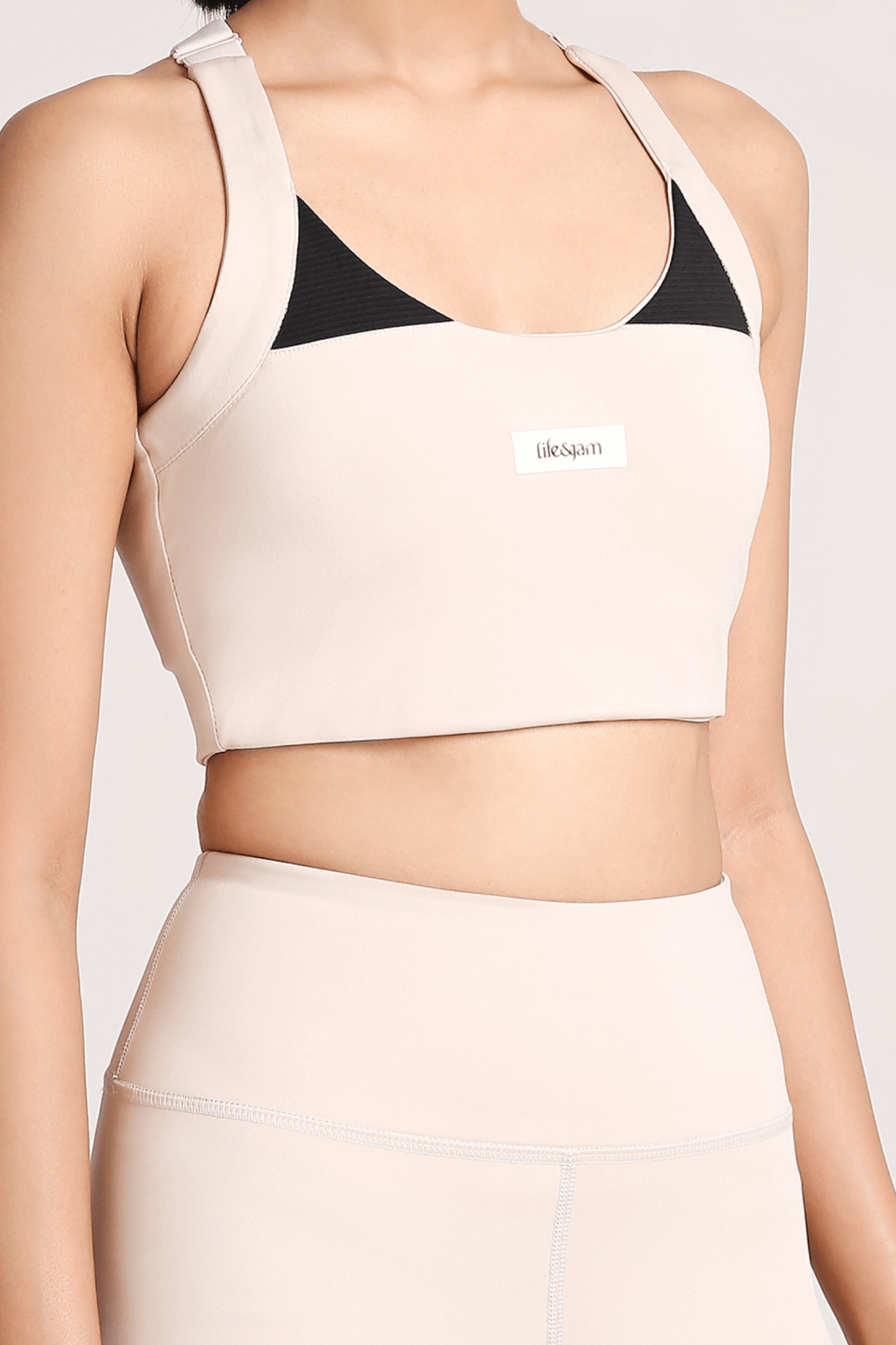 Draw the Line Sports Bra in Marshmallow - Life & Jam